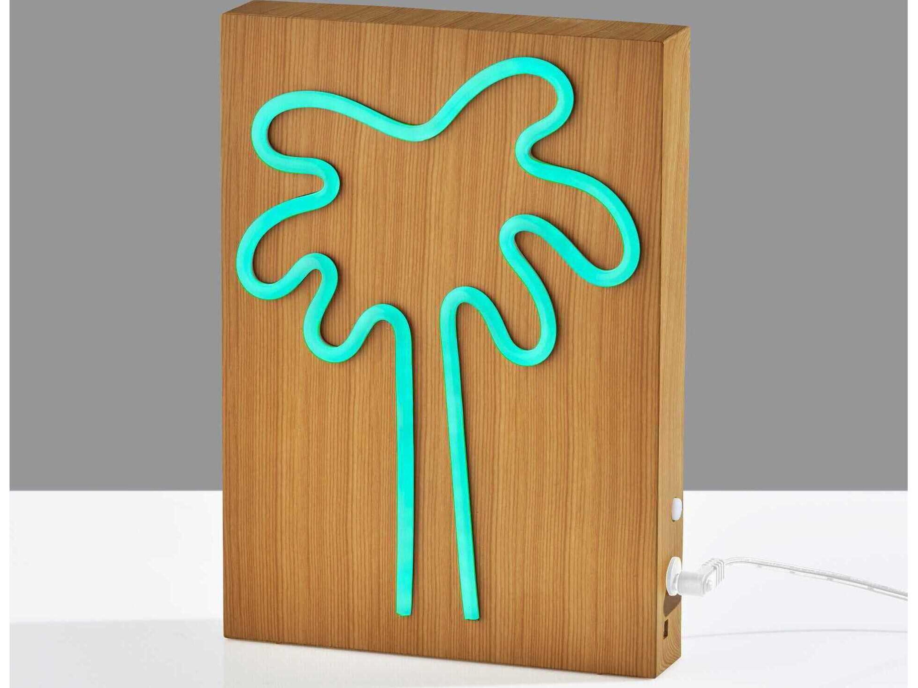 Adesso Neon Beige Brown Table Lamp