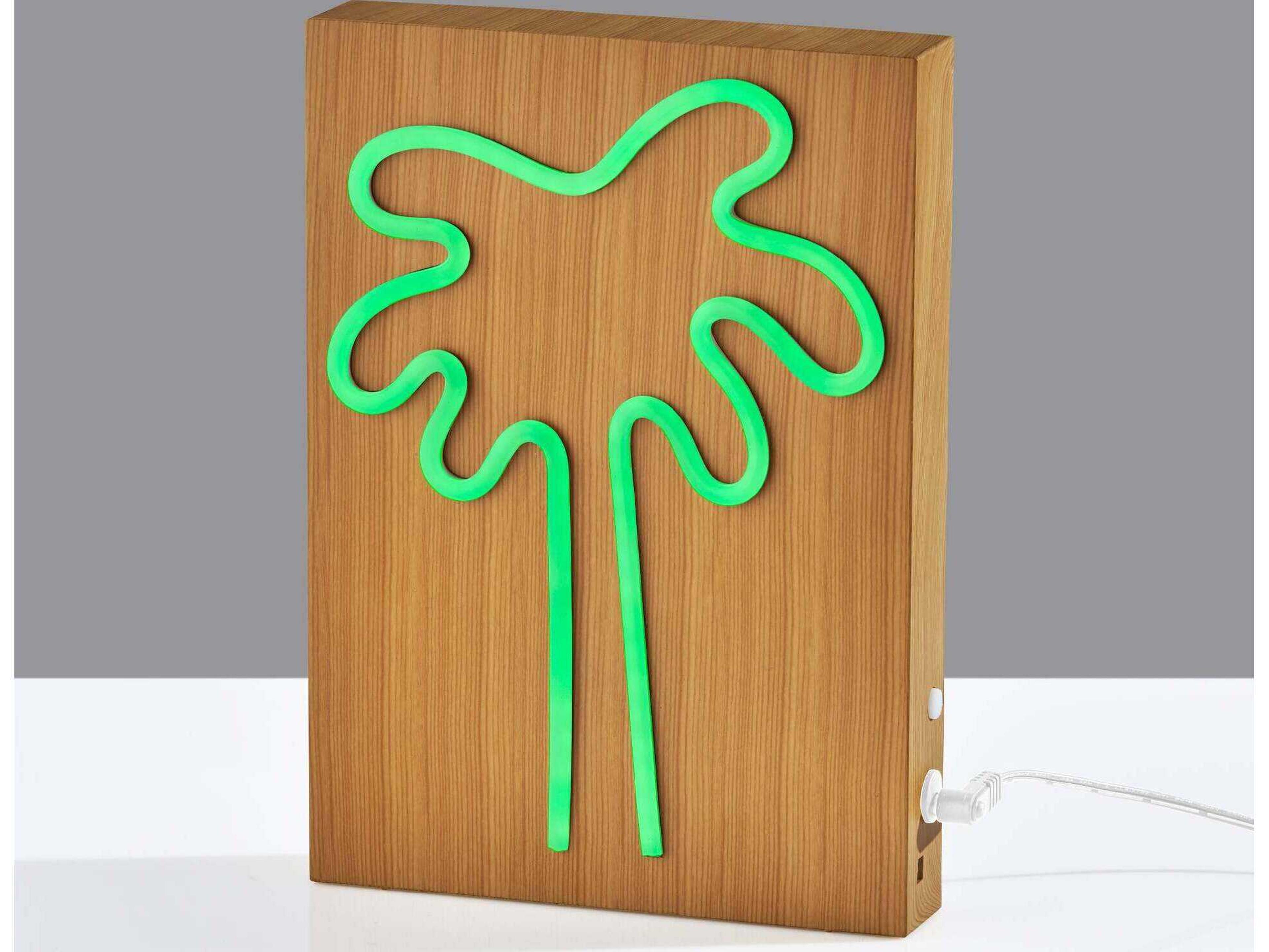 Adesso Neon Beige Brown Table Lamp