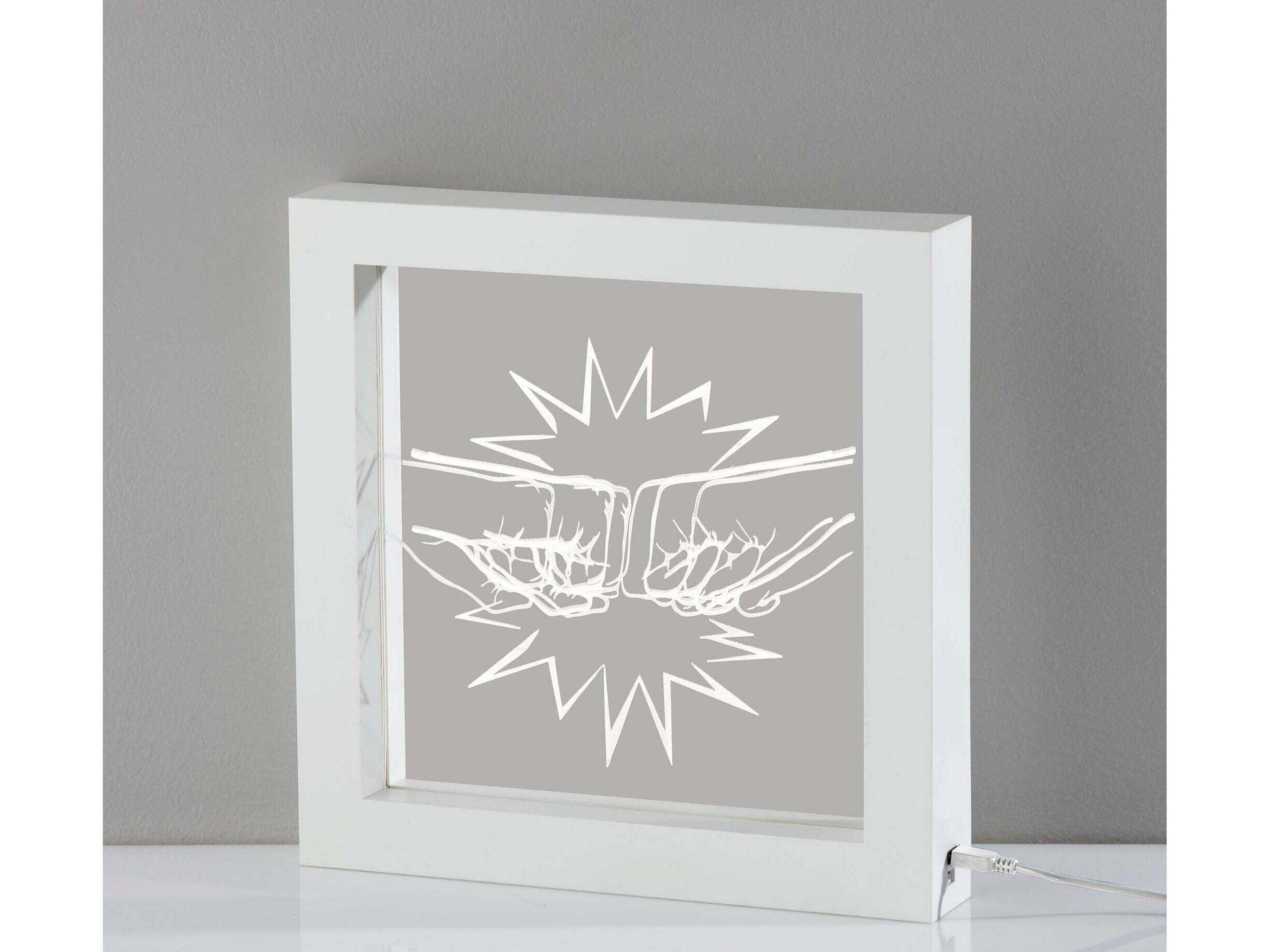 Adesso Light Box White Plastic Table Lamp