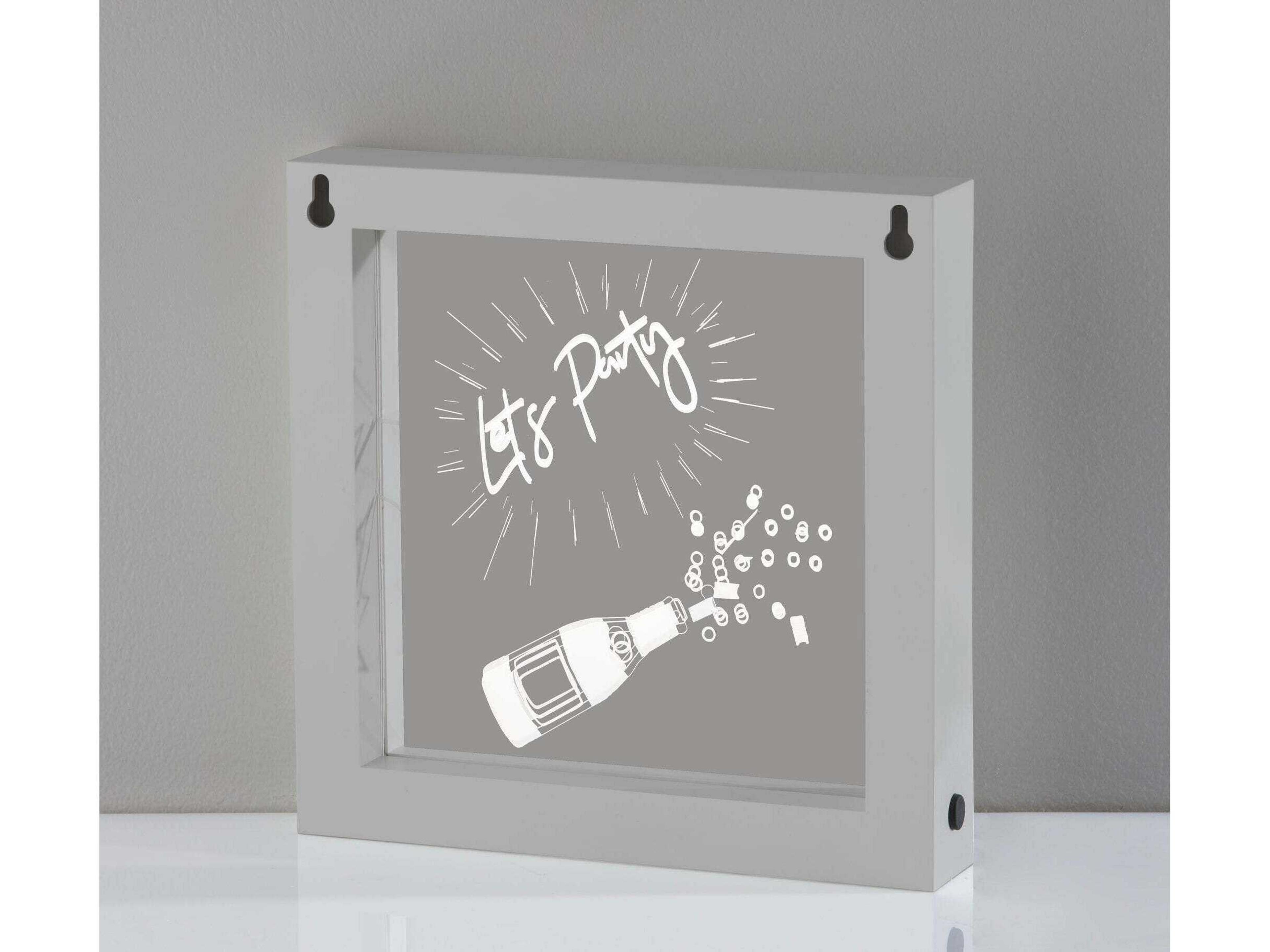 Adesso Light Box Silver Plastic Table Lamp