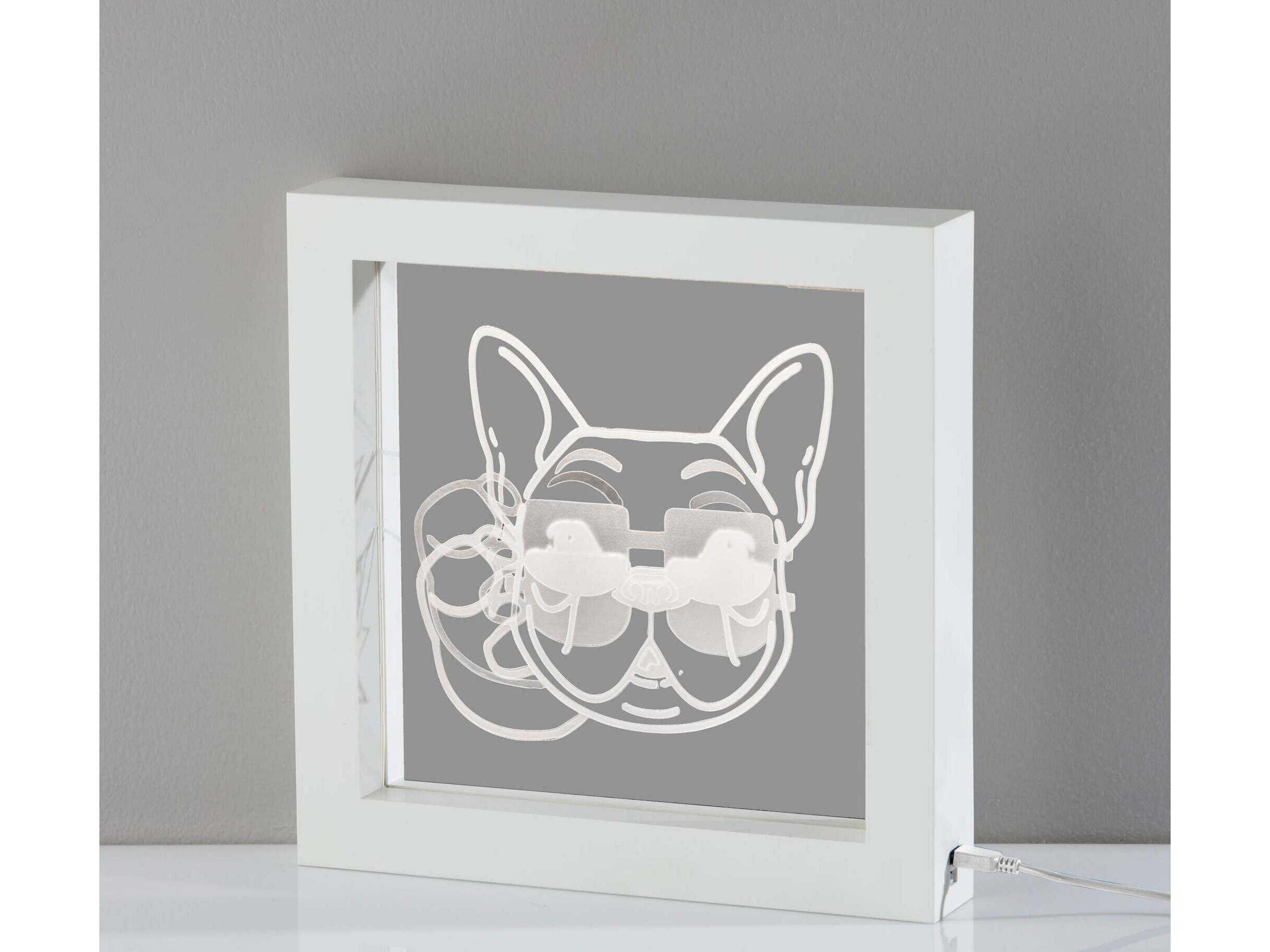 Adesso Light Box White Plastic Table Lamp