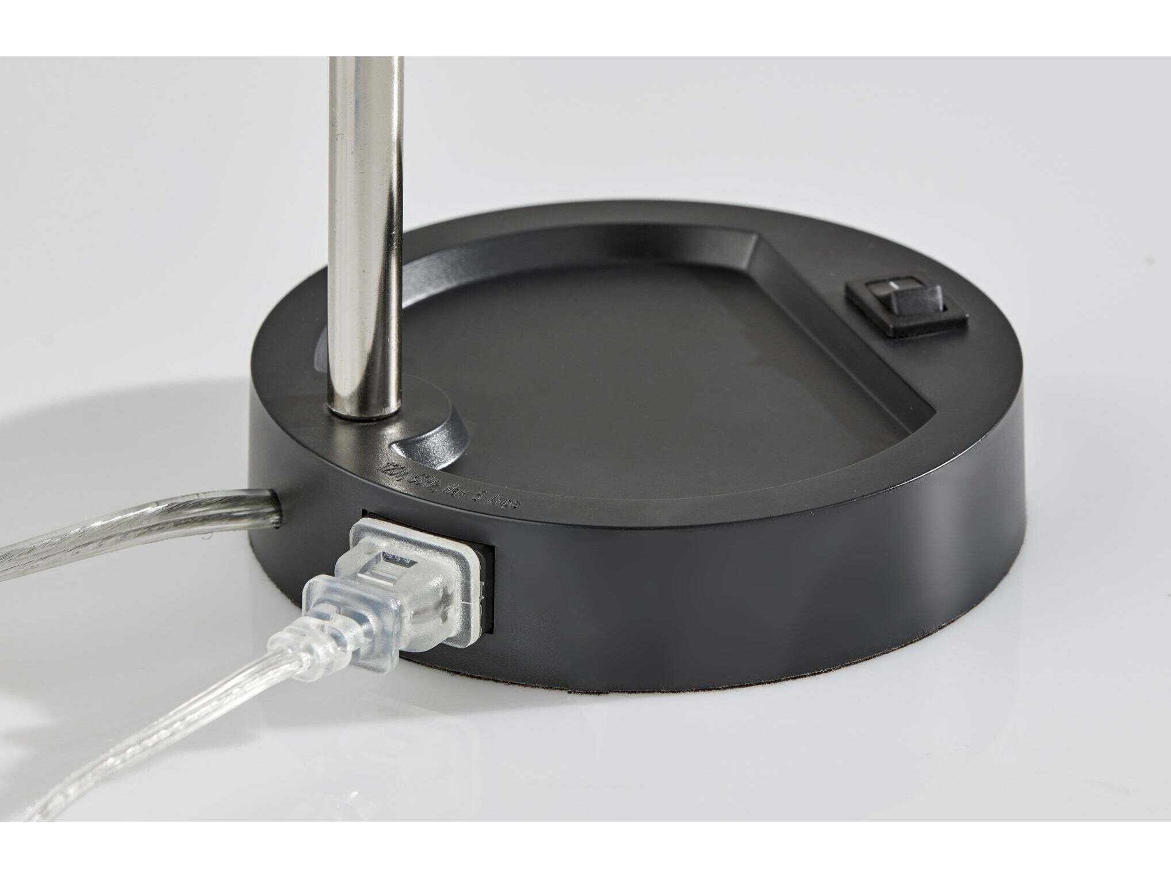 Adesso Slender Black Plastic Desk Lamp