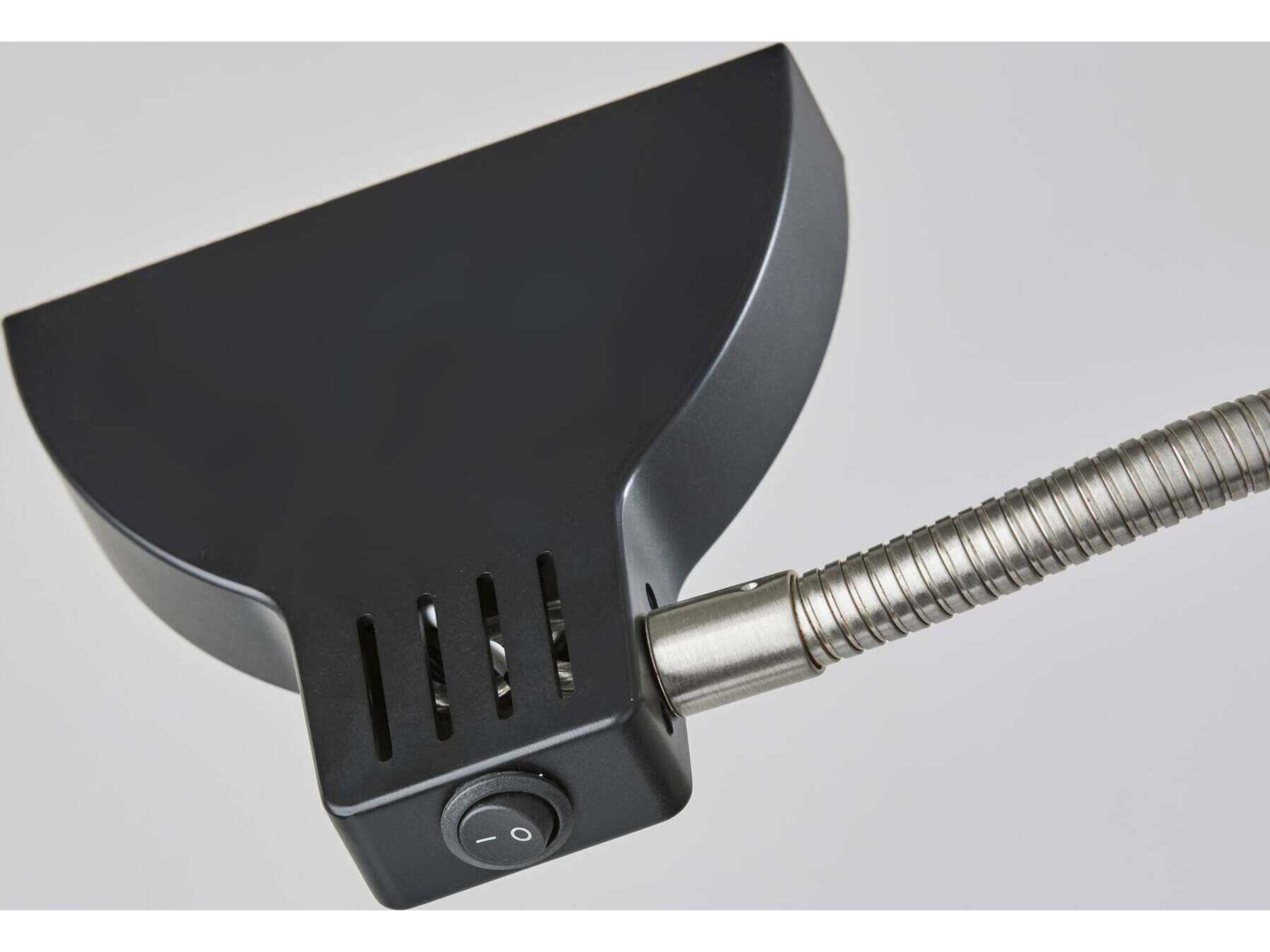 Adesso Slender Black Plastic Floor Lamp