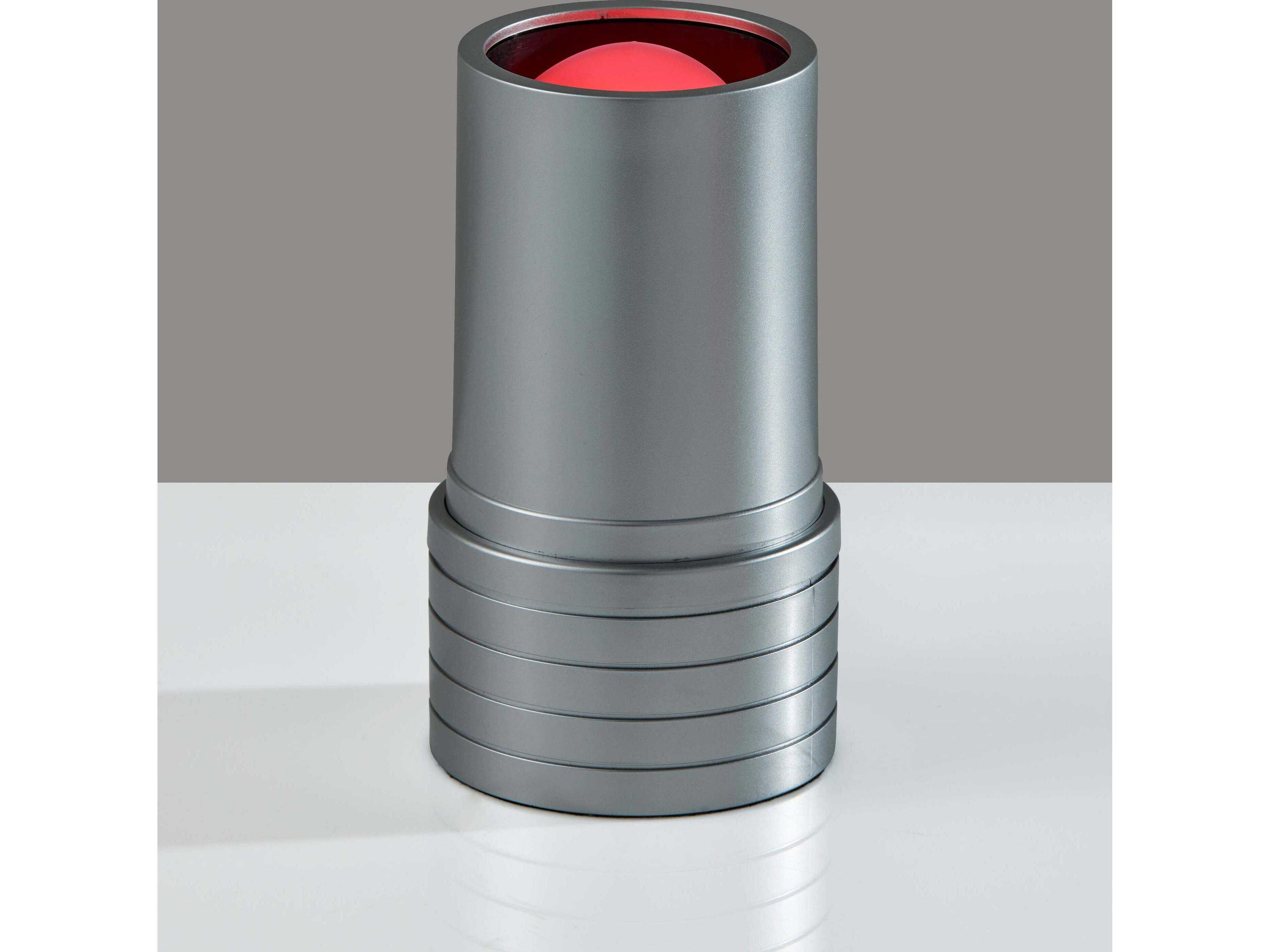 Adesso Lipstick Silver Pink Plastic Table Lamp