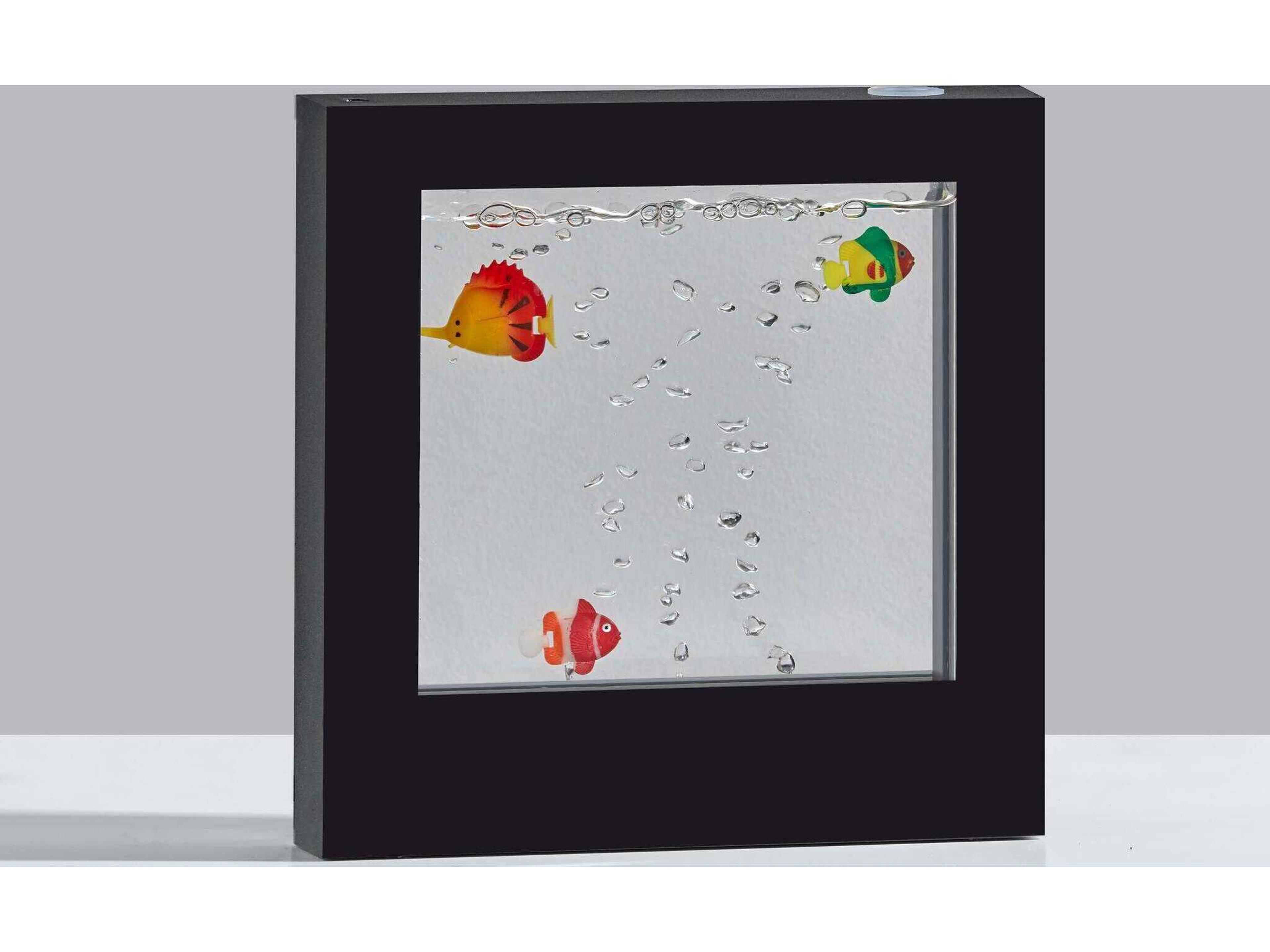 Adesso Light Box Black Clear Plastic Table Lamp