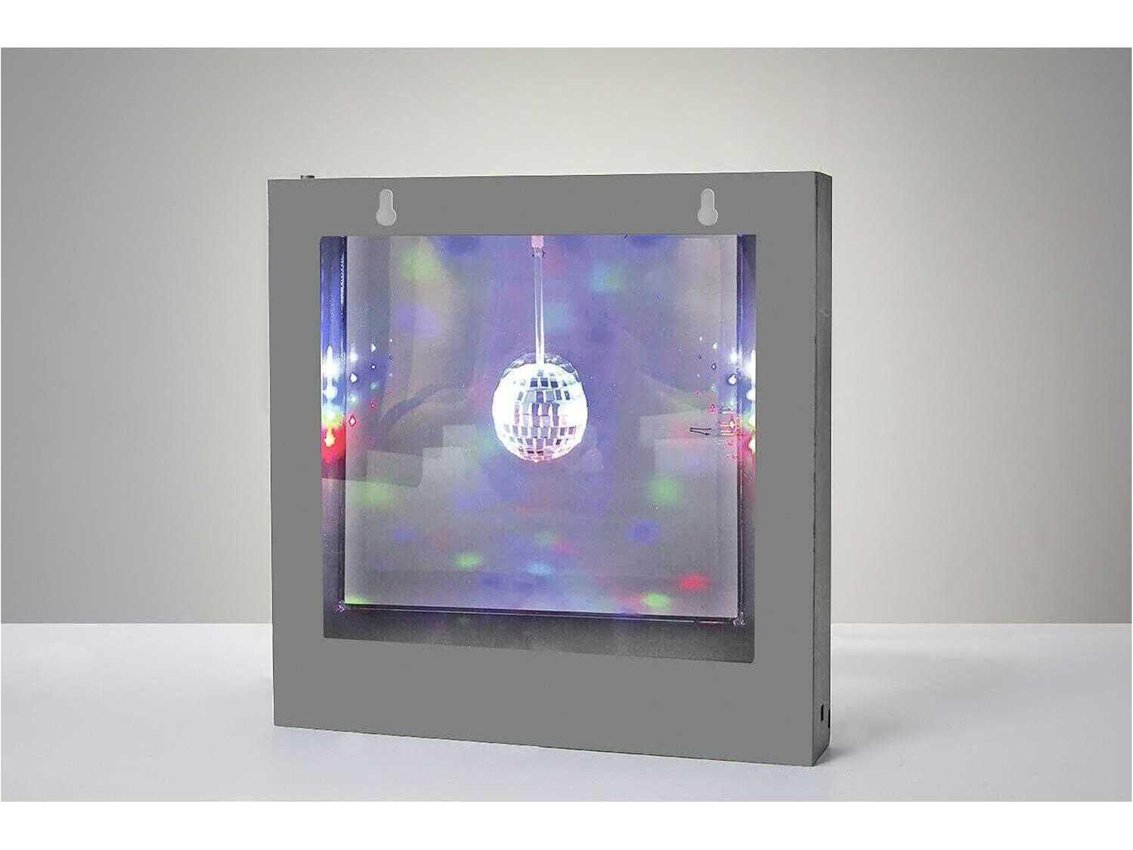 Adesso Light Box Silver Clear Plastic Table Lamp
