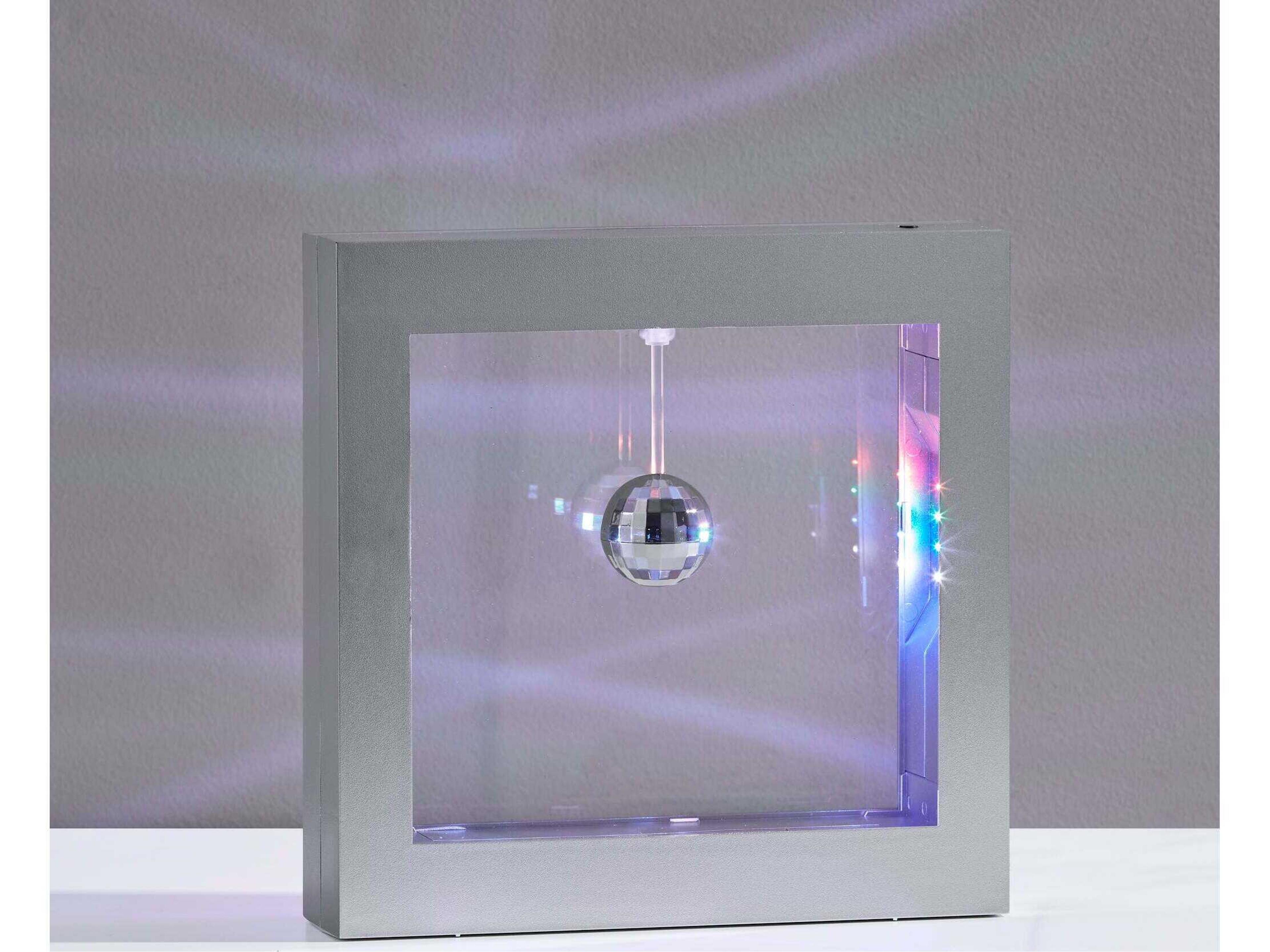 Adesso Light Box Silver Clear Plastic Table Lamp