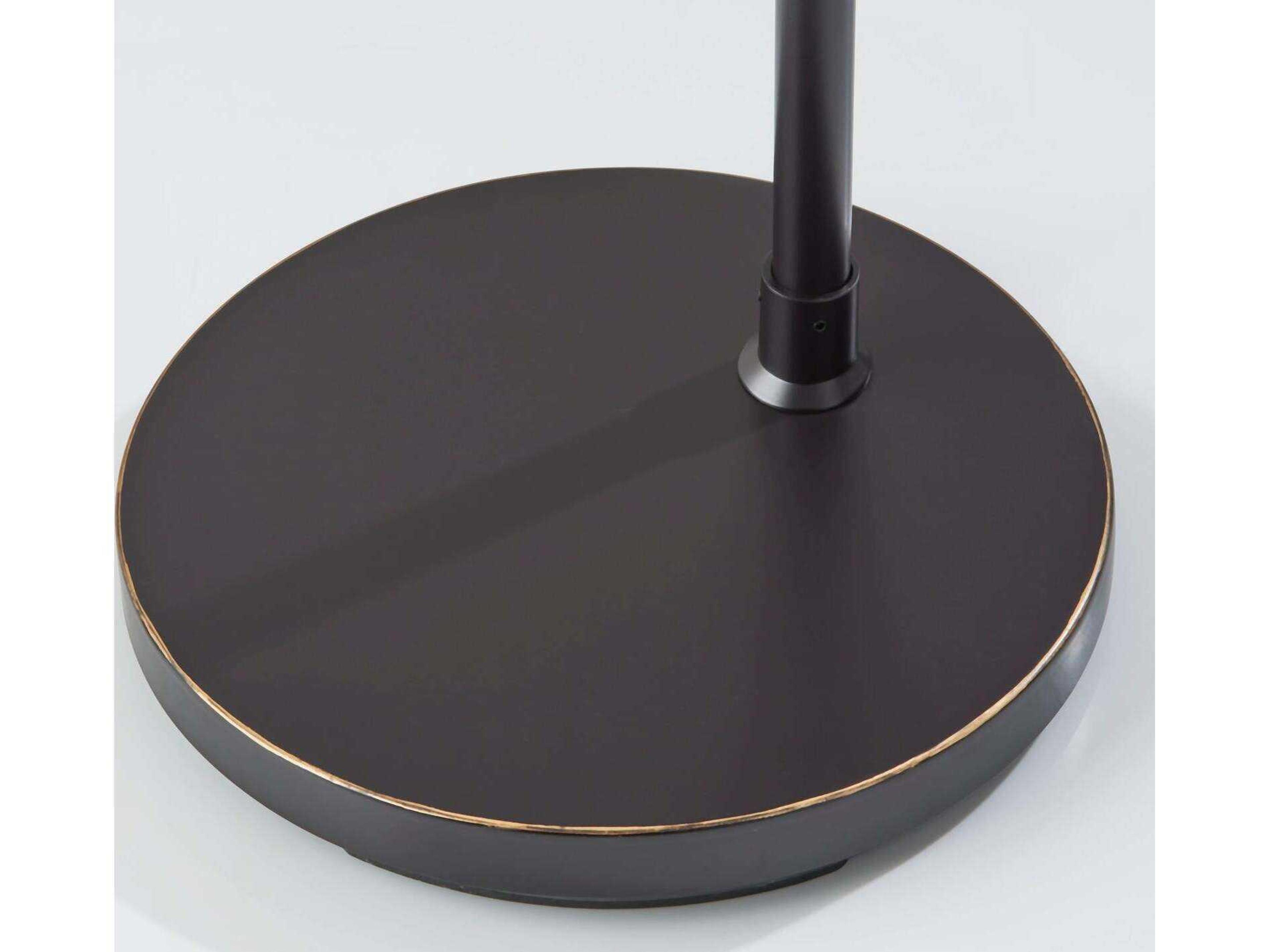 Adesso Burlap Antique Bronze Floor Lamp