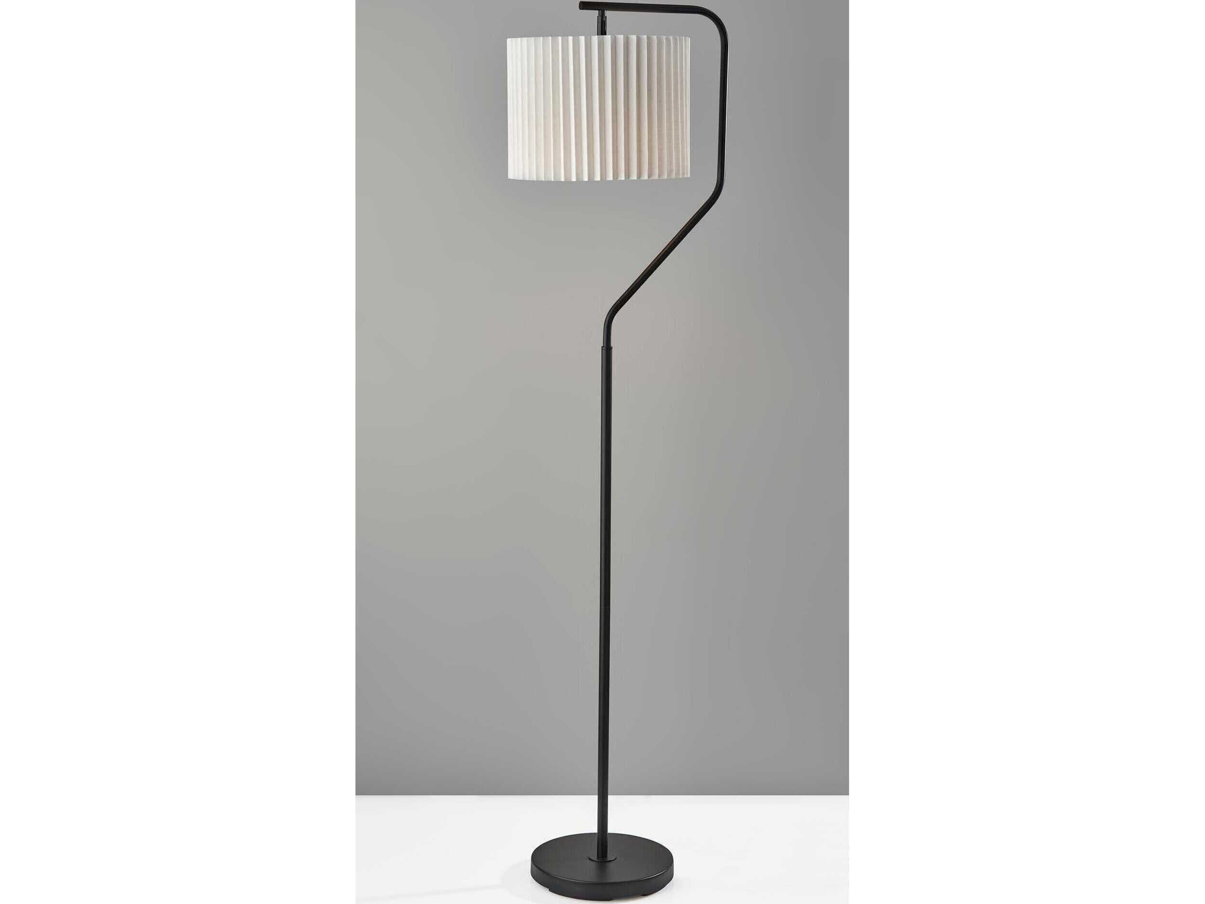 Adesso Evan Black Floor Lamp