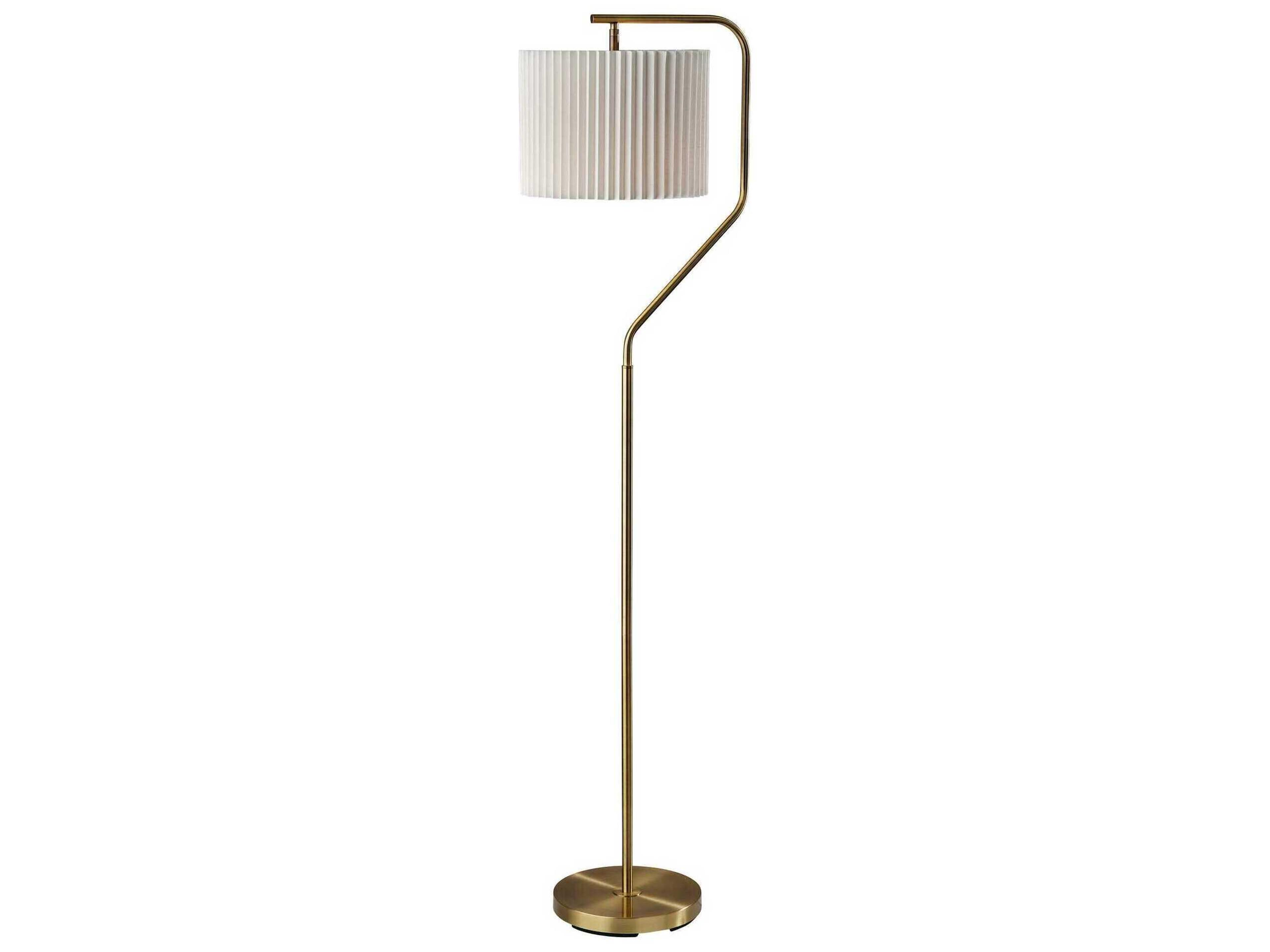 Evan Floor Lamp 60-Inch Antique Brass