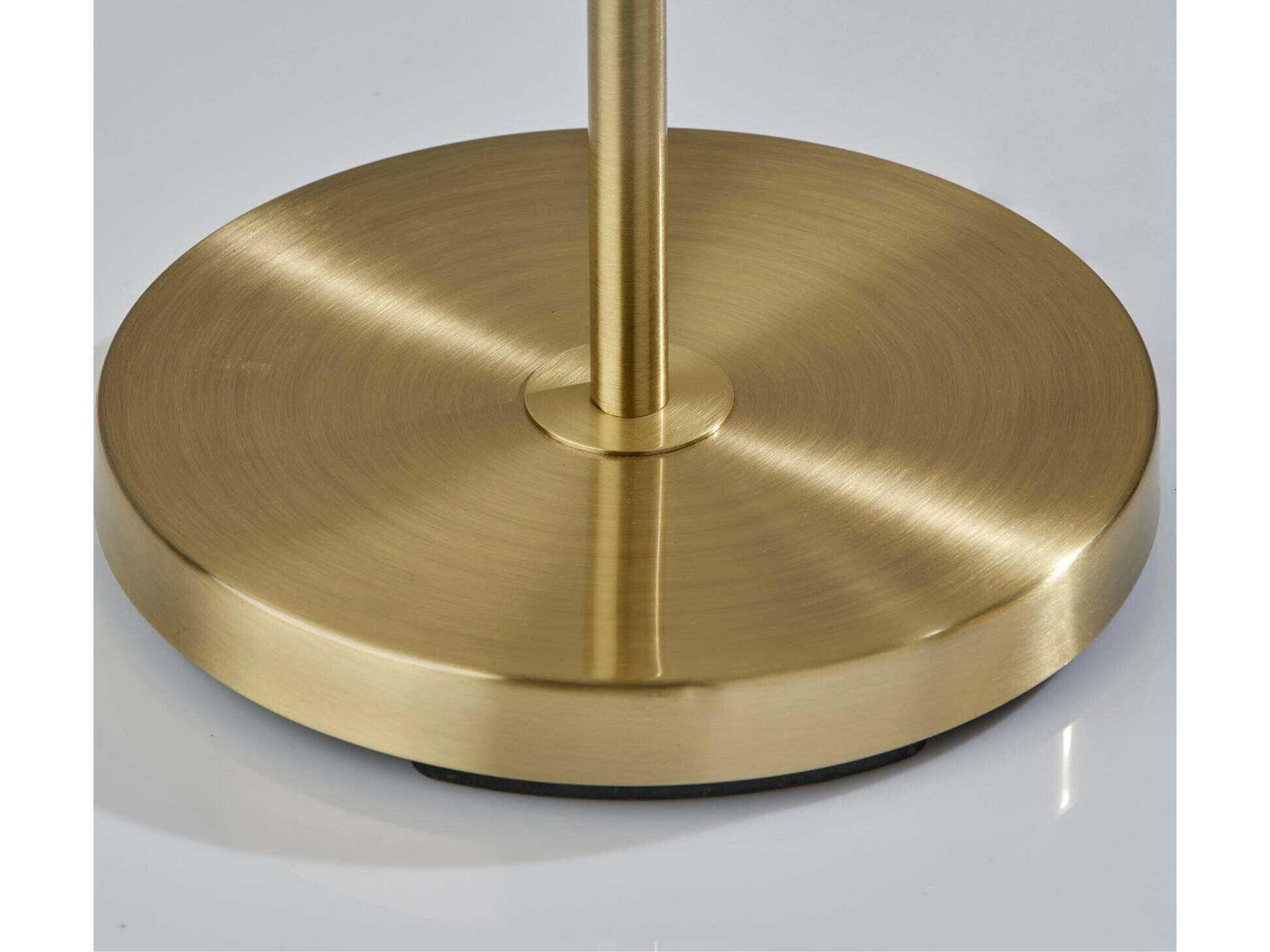 Adesso Milo Antique Brass Floor Lamp