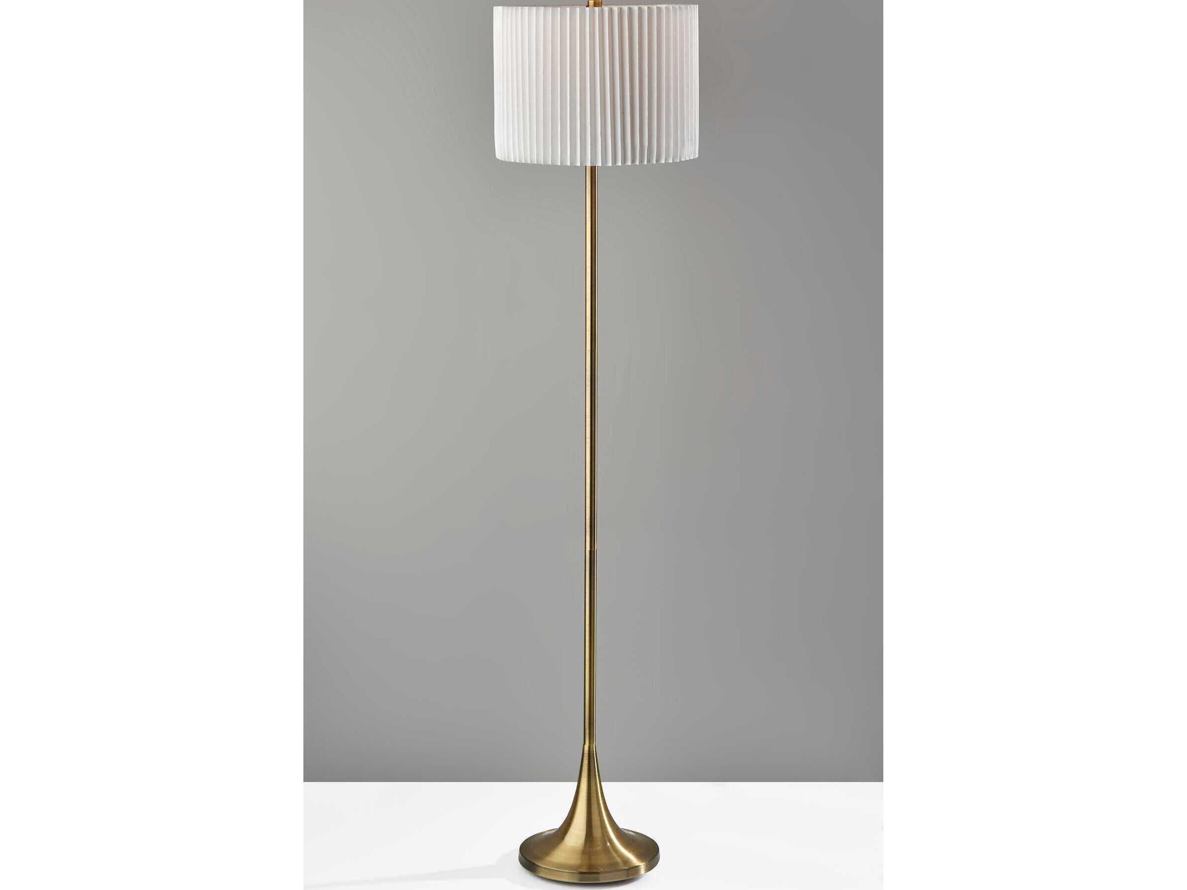Adesso Eli Antique Brass Floor Lamp