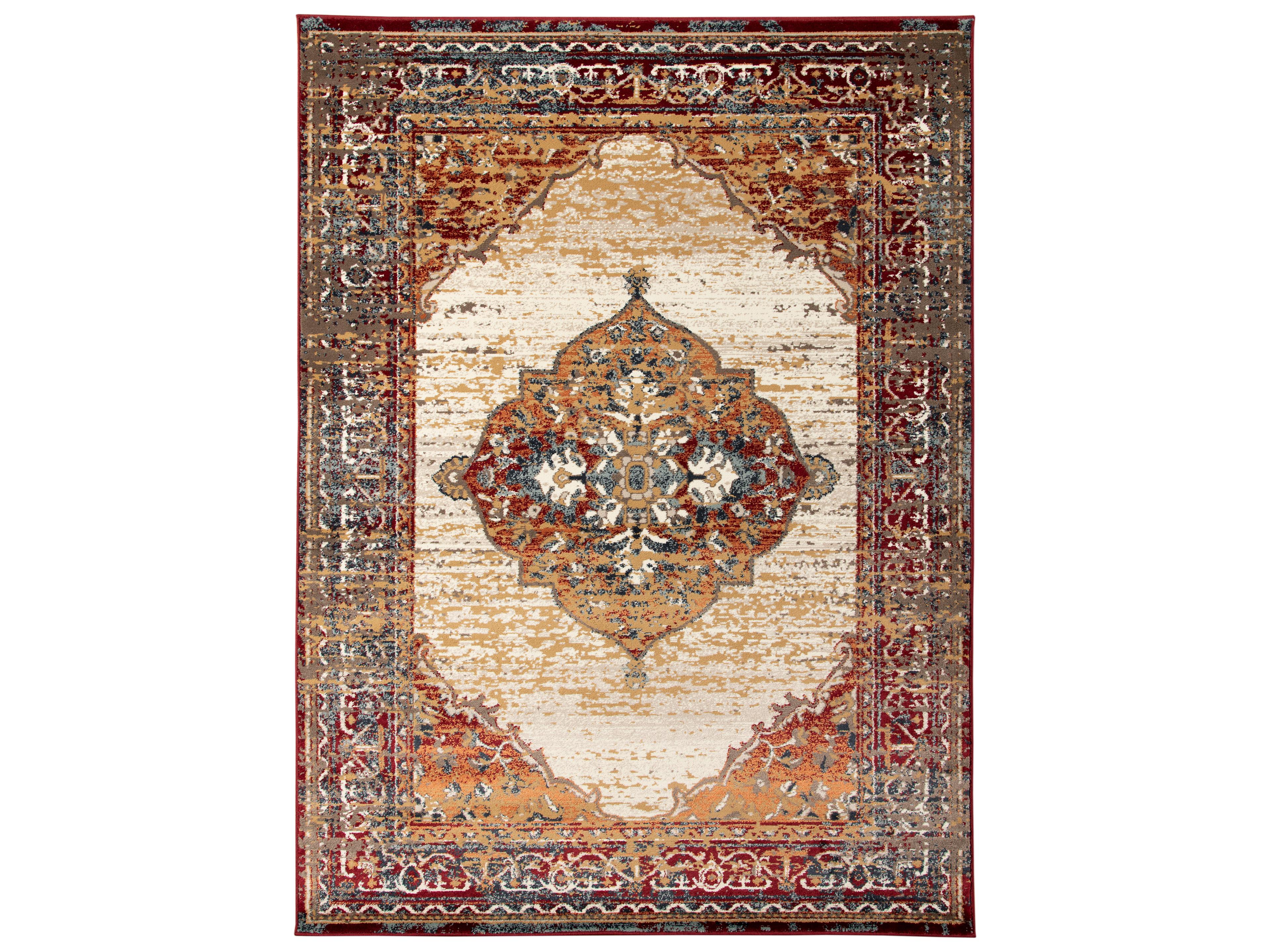 Rellurata Bordered Area Rug