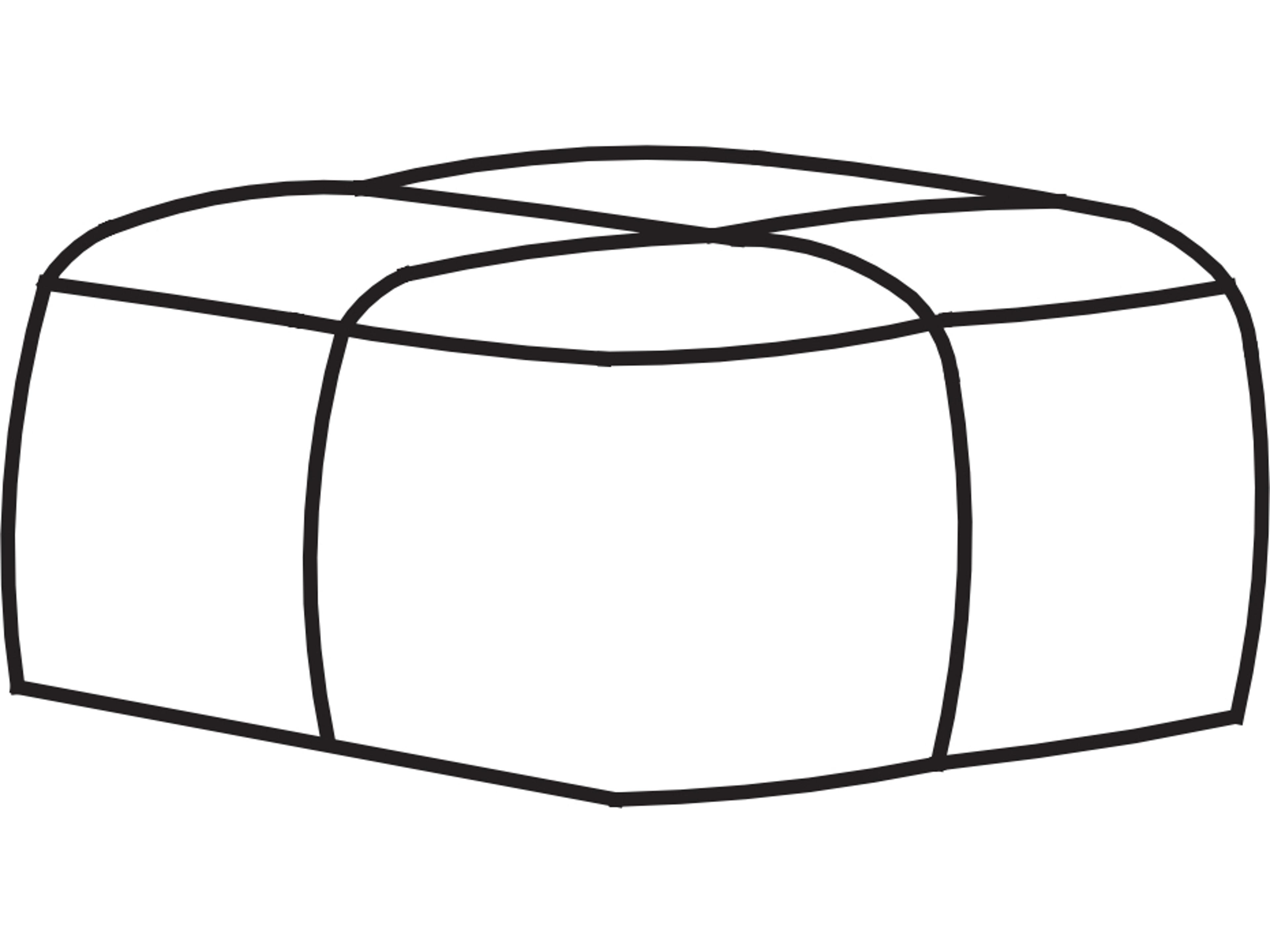 Strips Pouf Iconic Quilted Ottoman