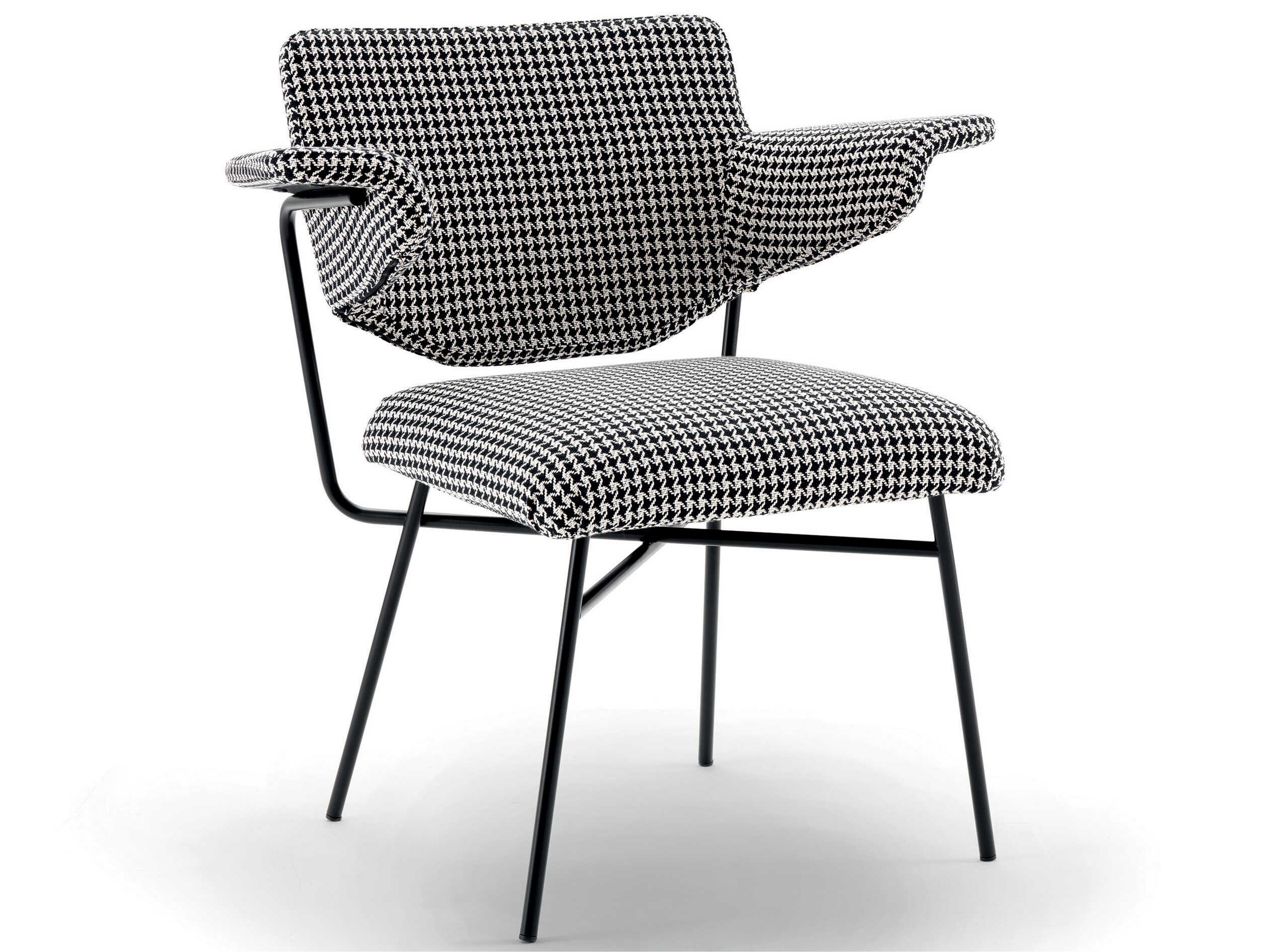 Neptunia Black Upholstered Arm Dining Chair