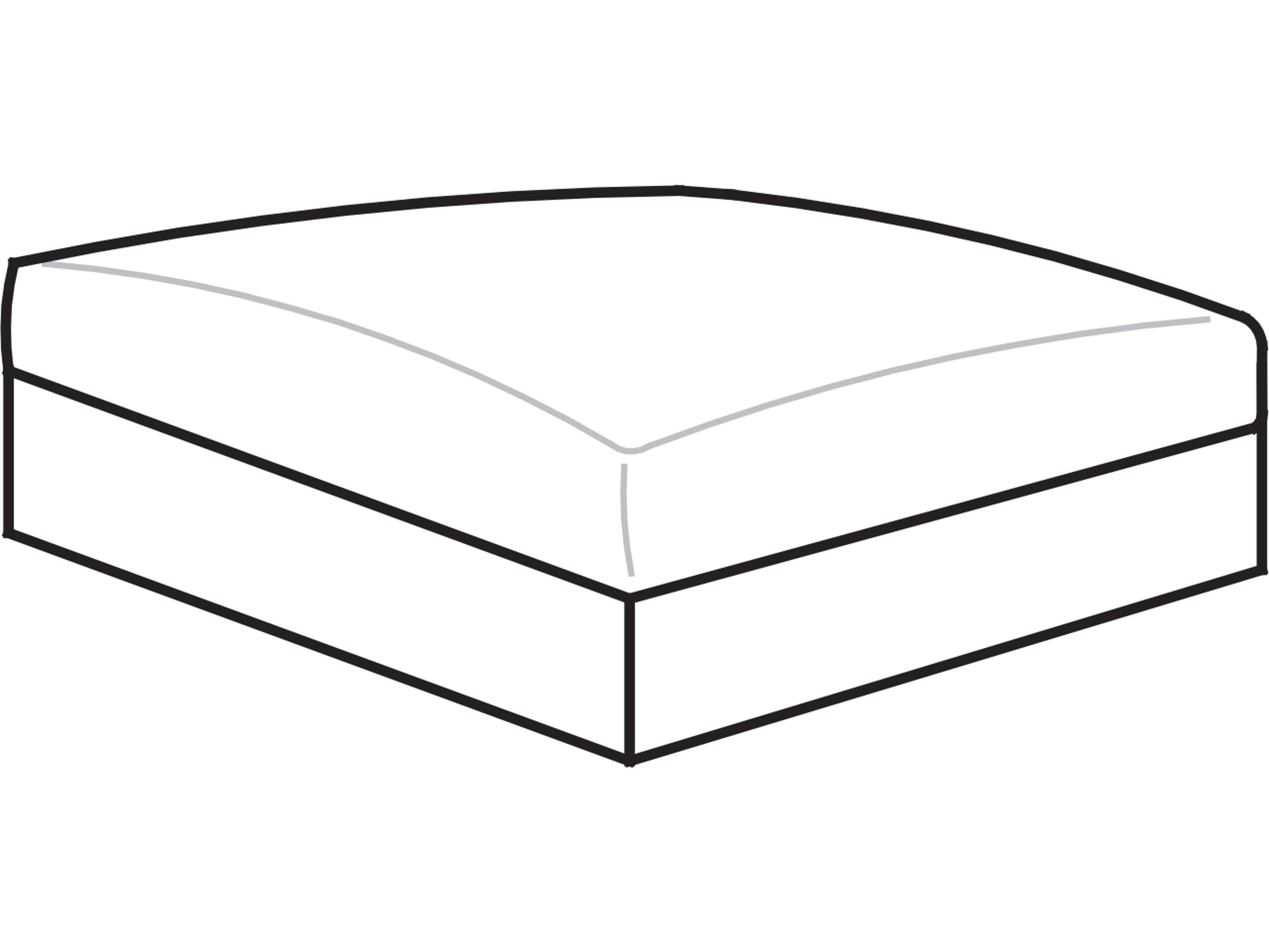 Rendez-Vous Corner Unit Sofa with Ottoman Modular Seating