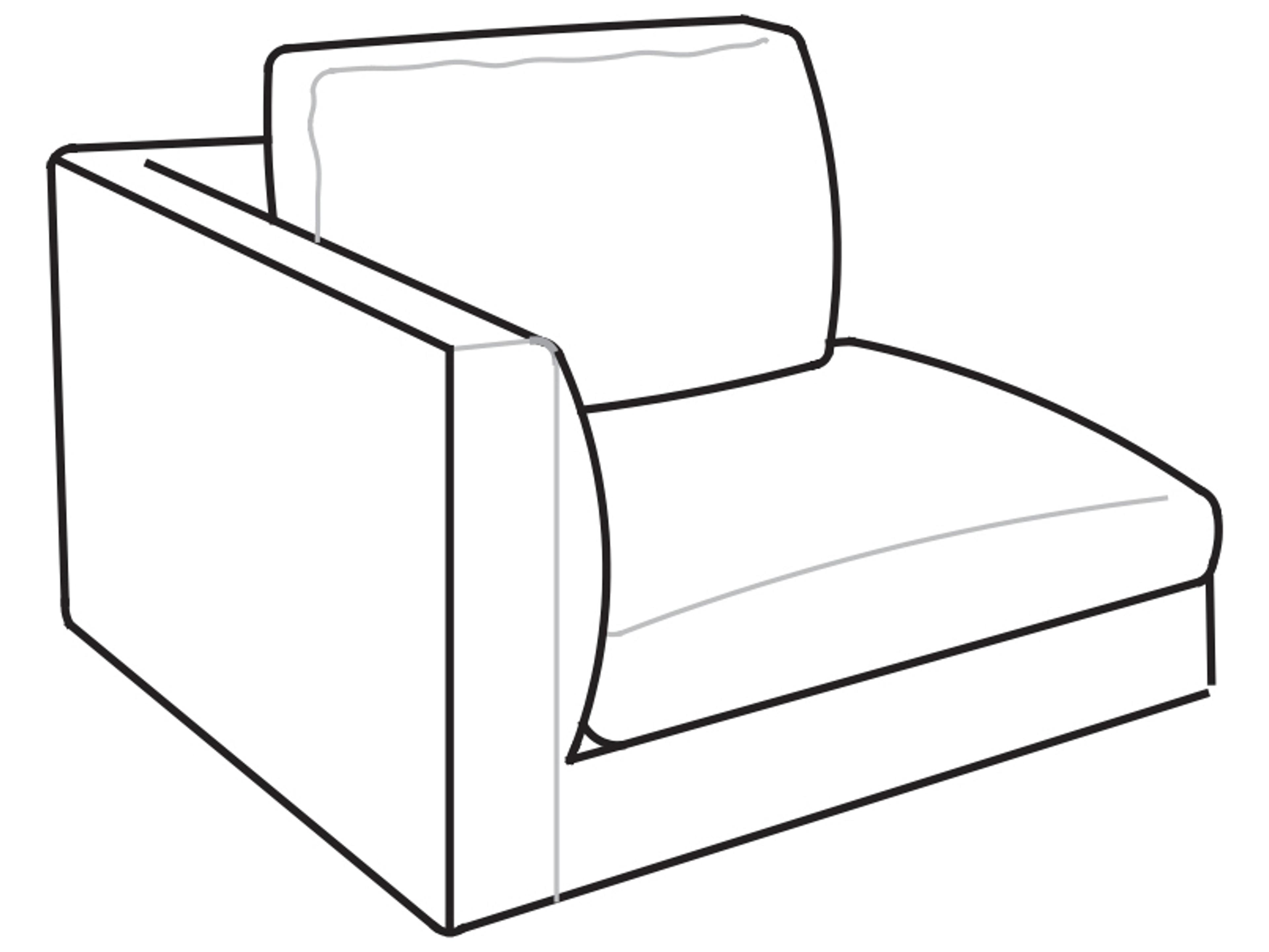 Rendez-Vous High Armrest Sofa Neutral Toned