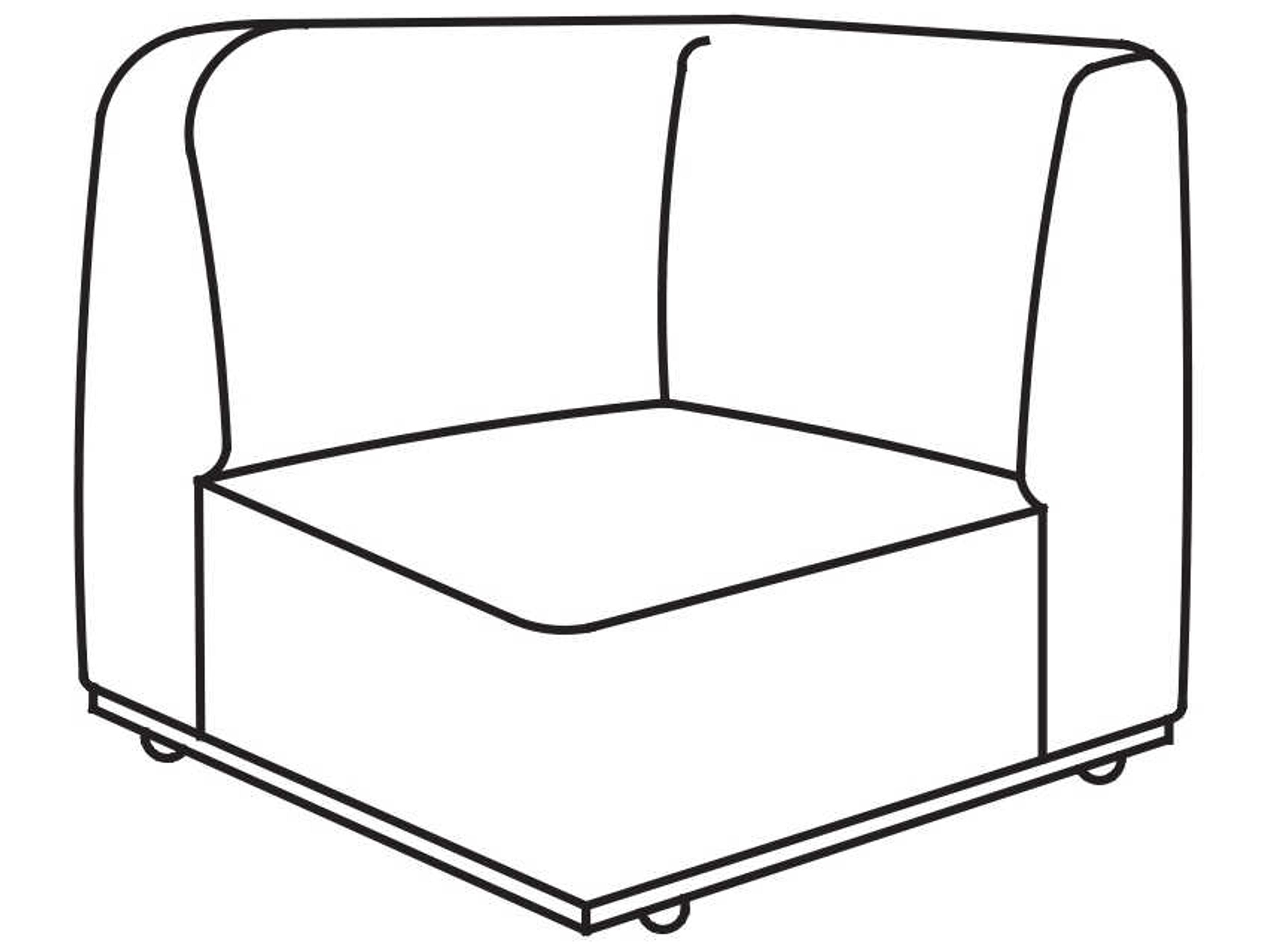 Arcolor Corner Element Modern Modular Sofa Piece