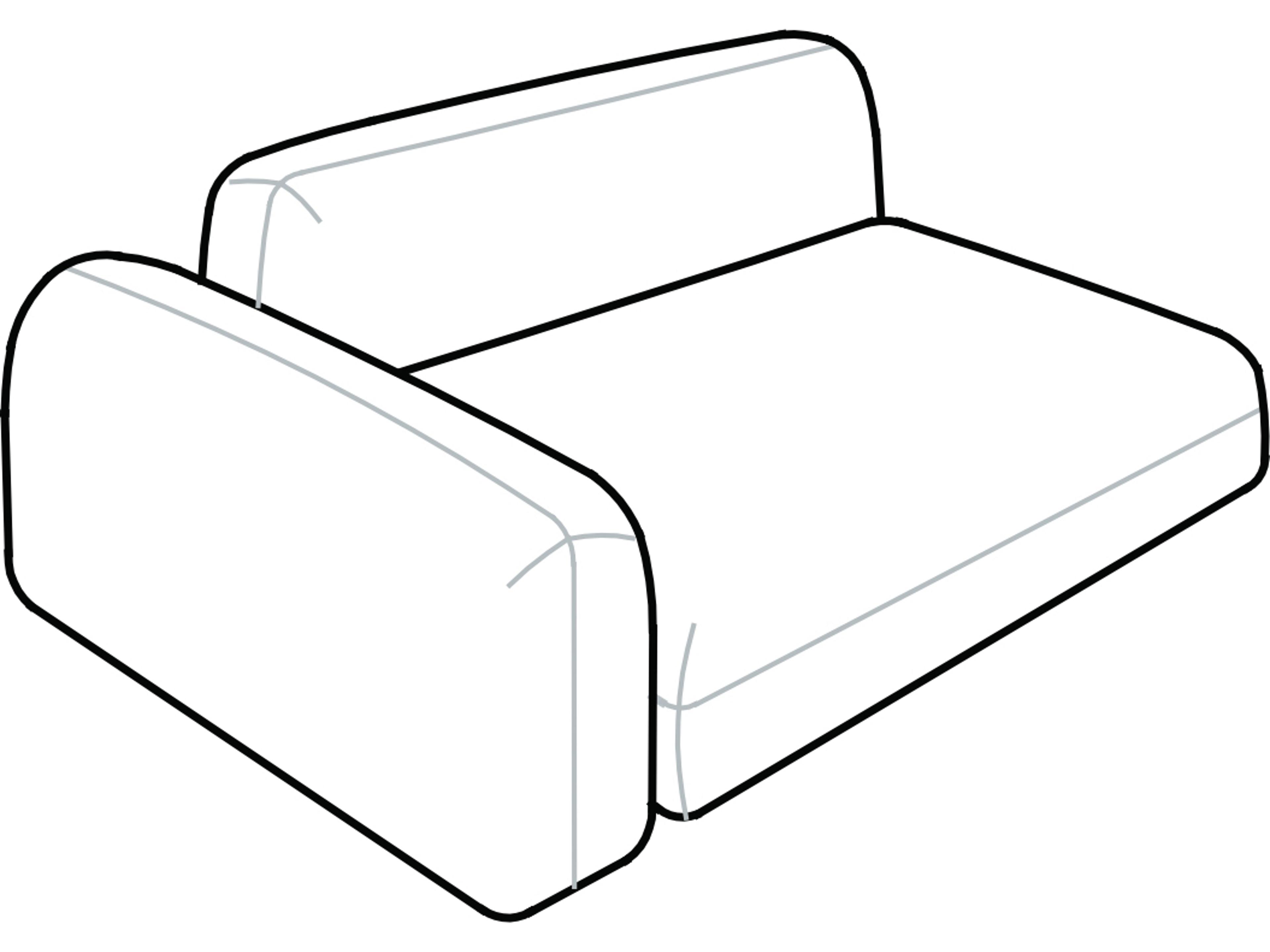 Marenco Armless Armchair 104cm Iconic Modular Seating