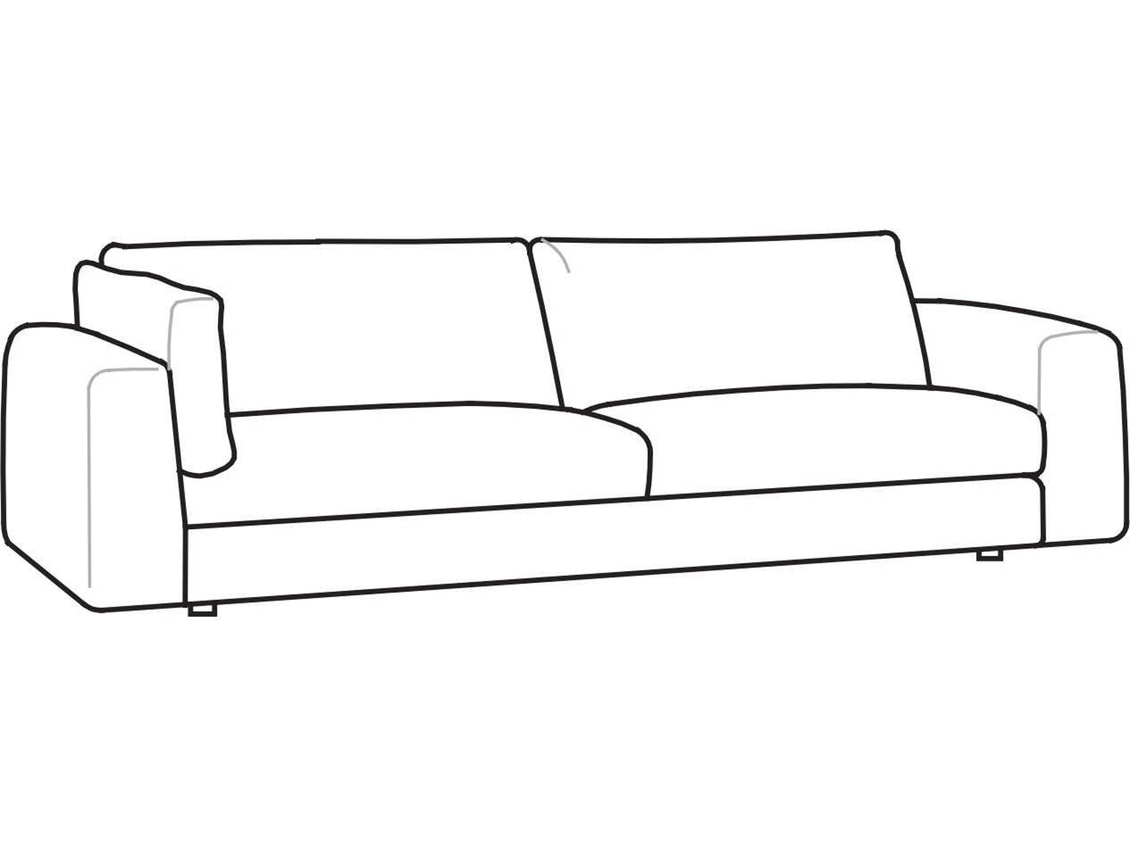 Hug High-Back Sofa Modern Designer Loveseat