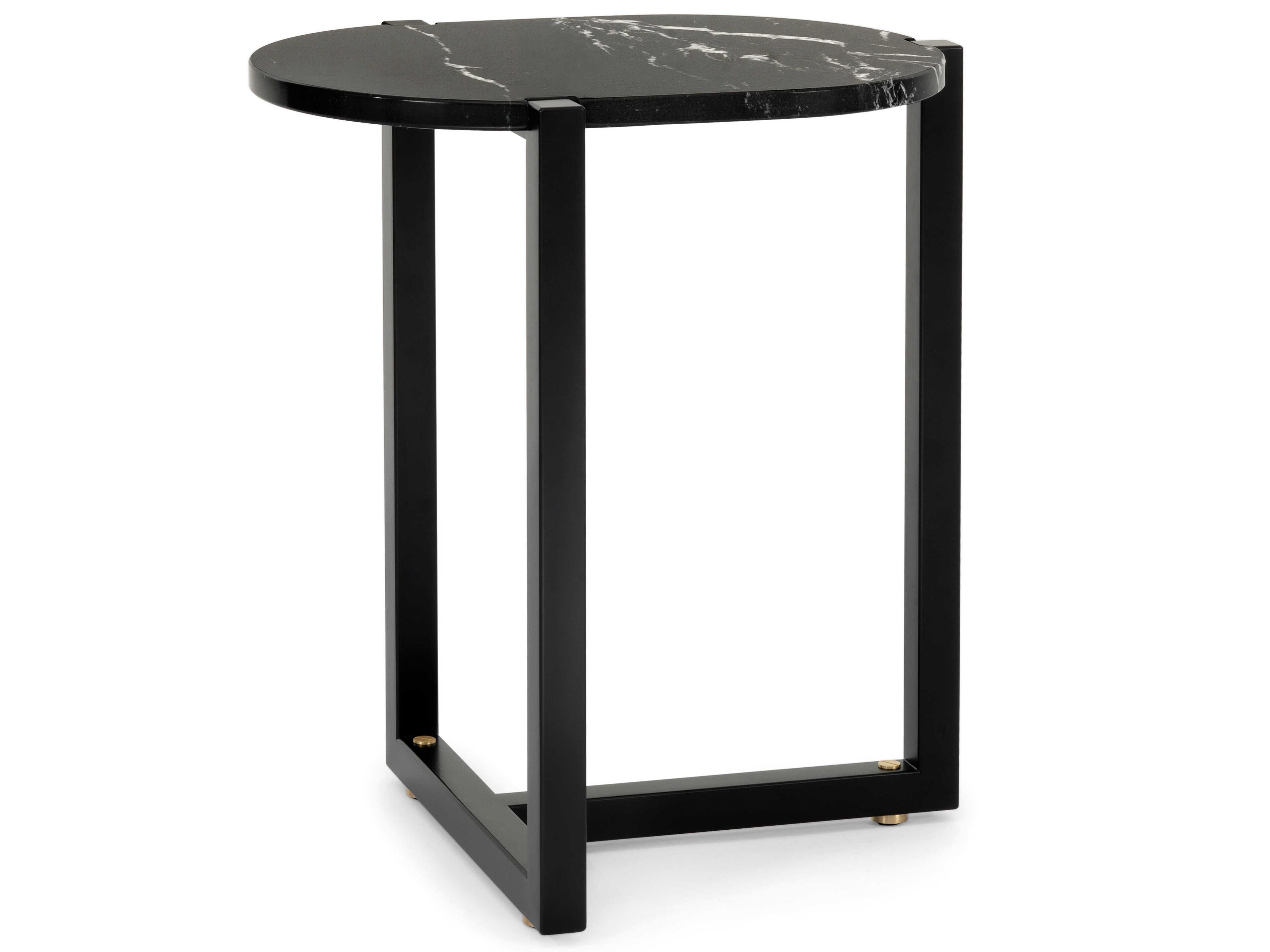 Sigmund Oval Marble End Table Elegant Modern
