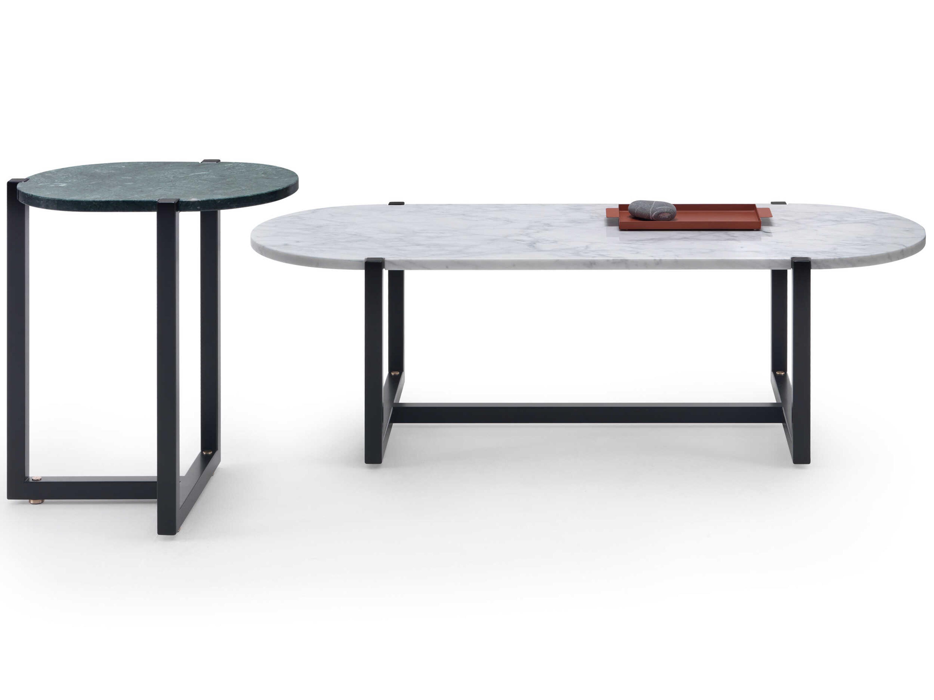 Arflex Sigmund Oval Marble End Table