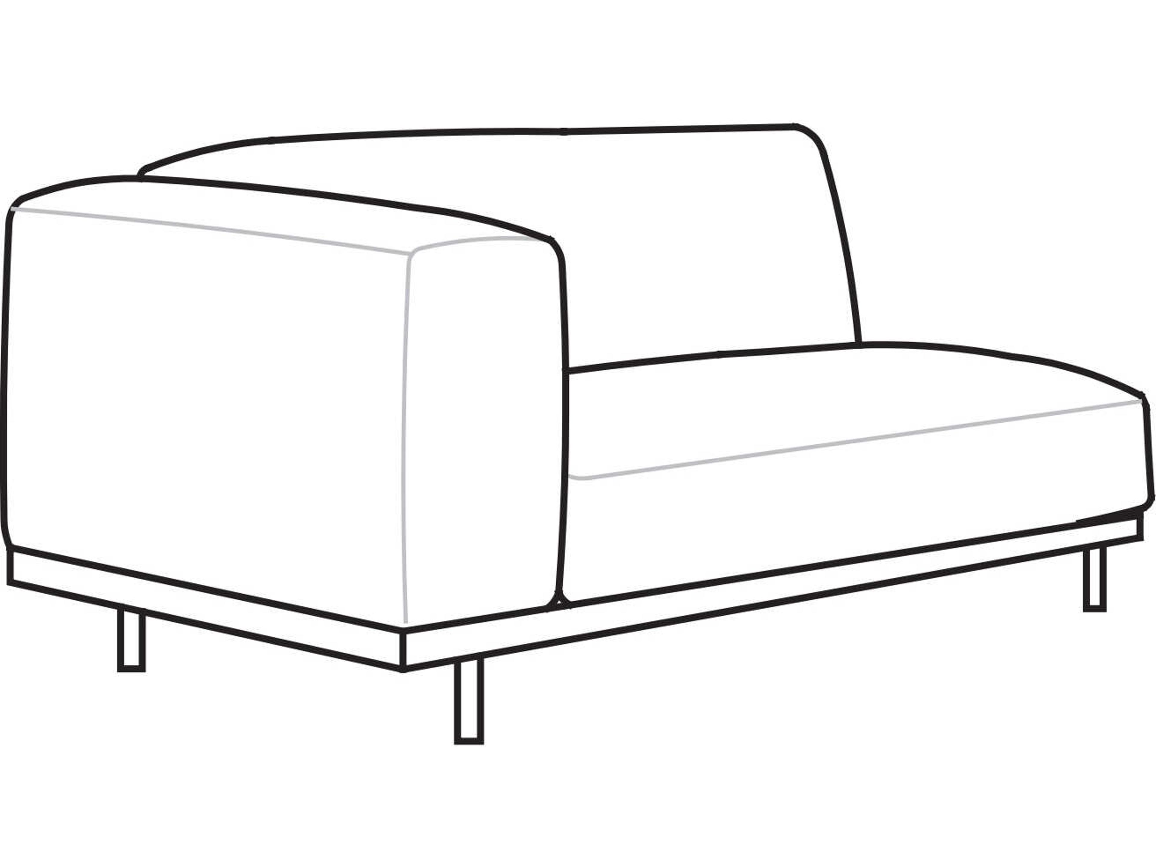 Naviglio Angle Element Sectional Sofa Contemporary Modular