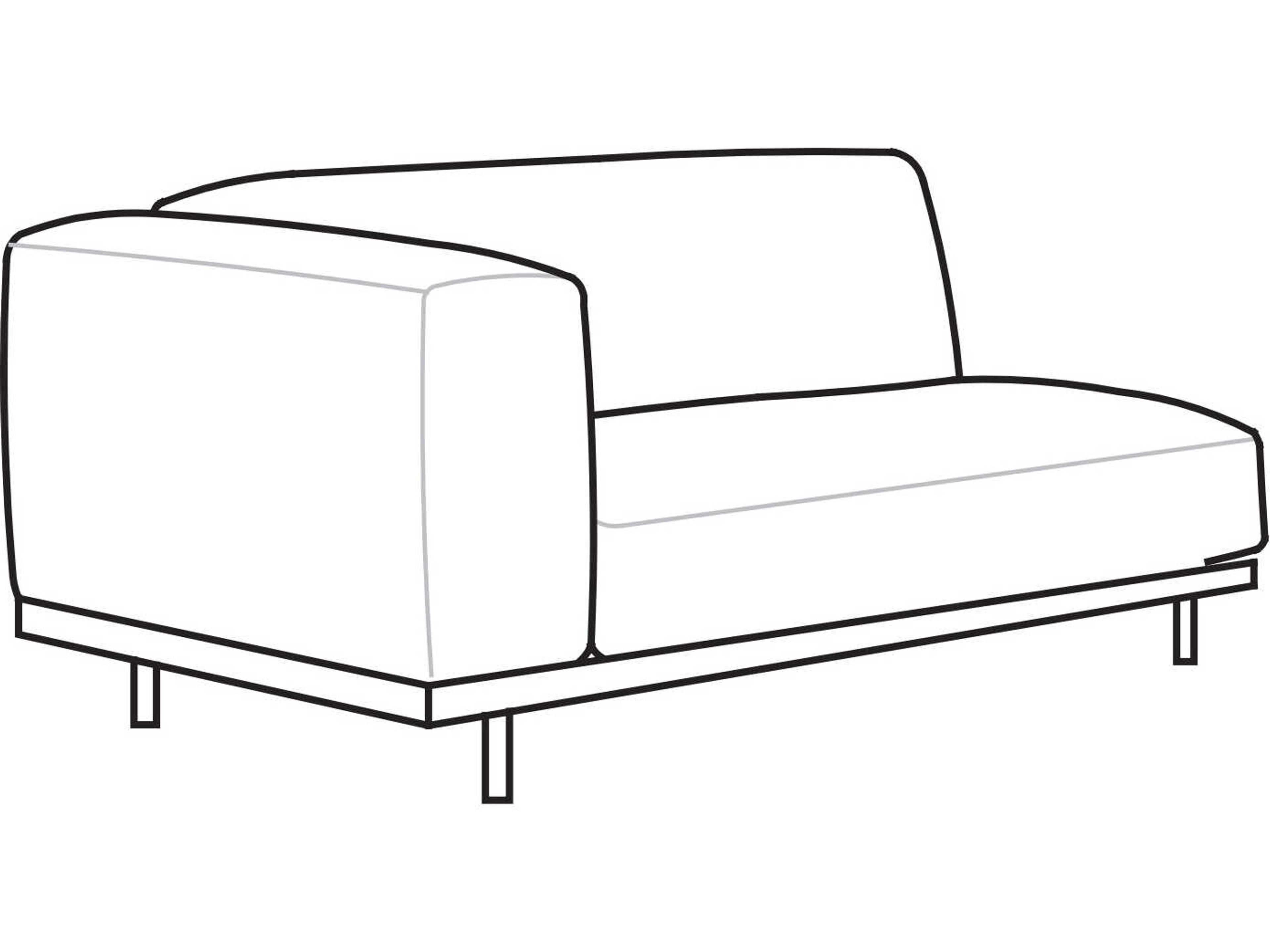 Naviglio Corner Sectional Element 143cm Modern