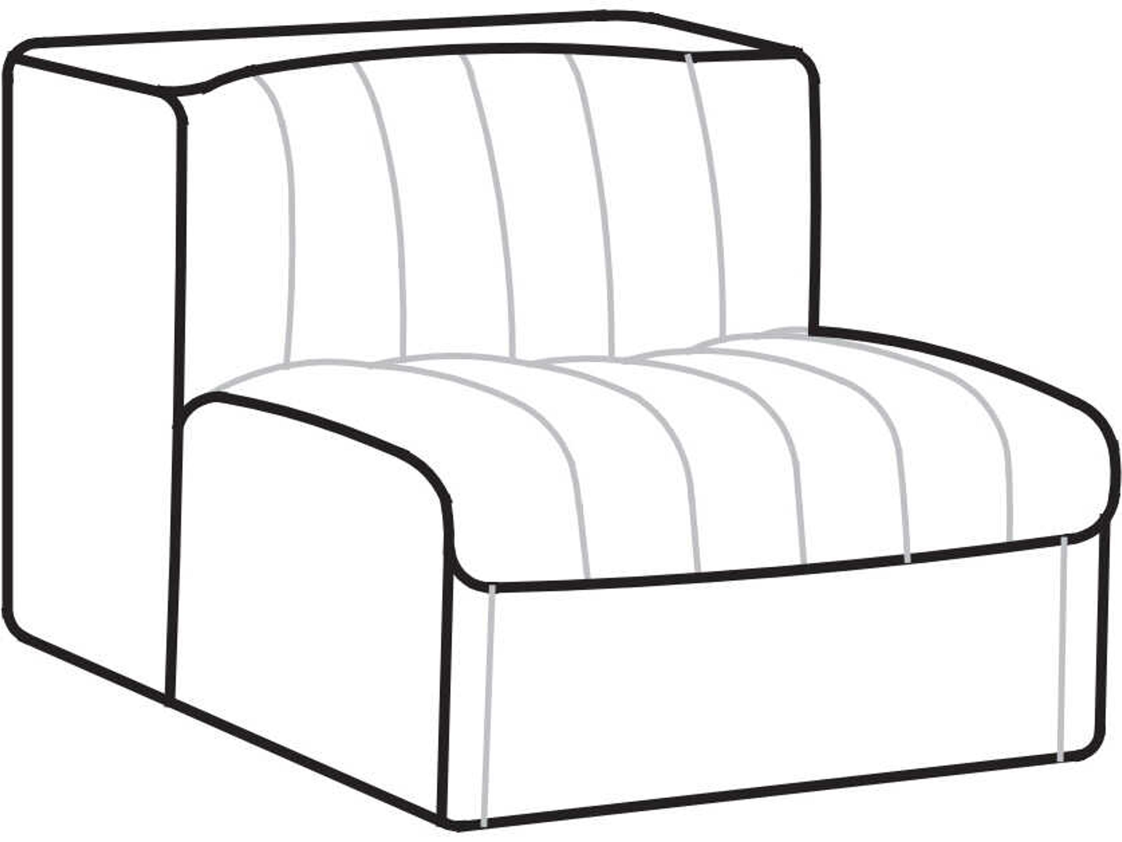 9000 Modular Sofa Channel-Tufted Sectional