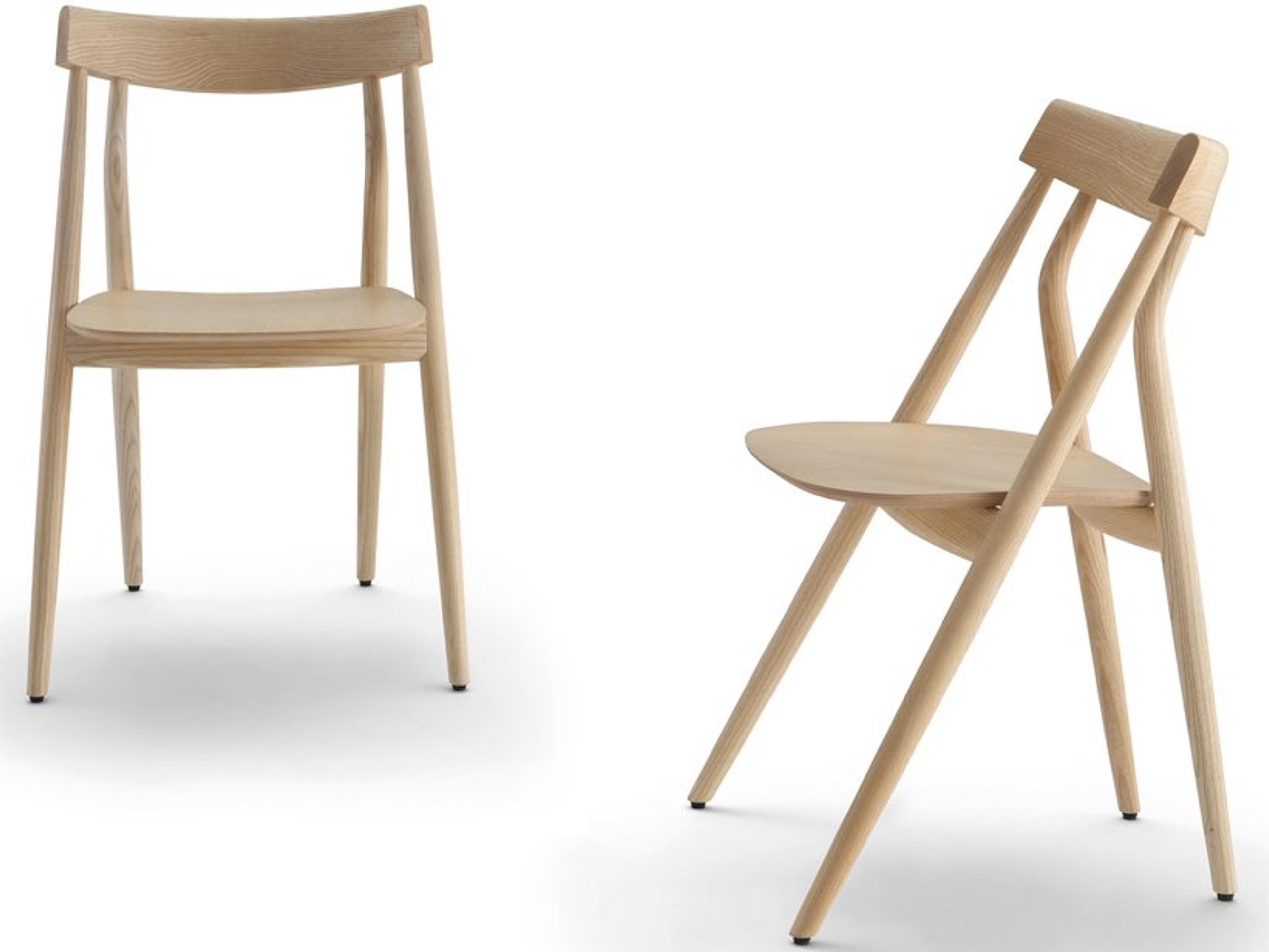Arflex Lizzy Ash Wood Armless Dining Chair