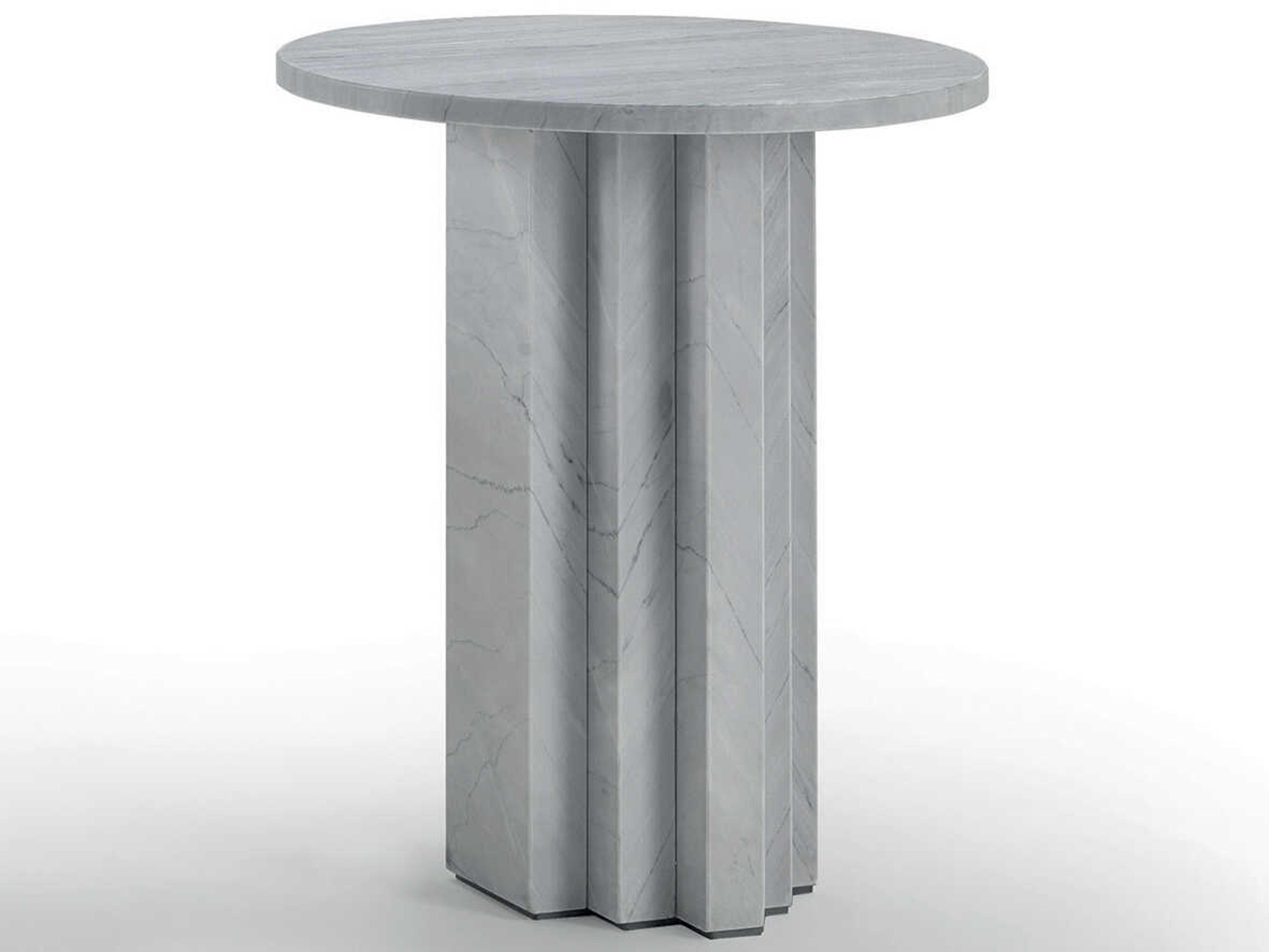 Scalea Round Marble End Table