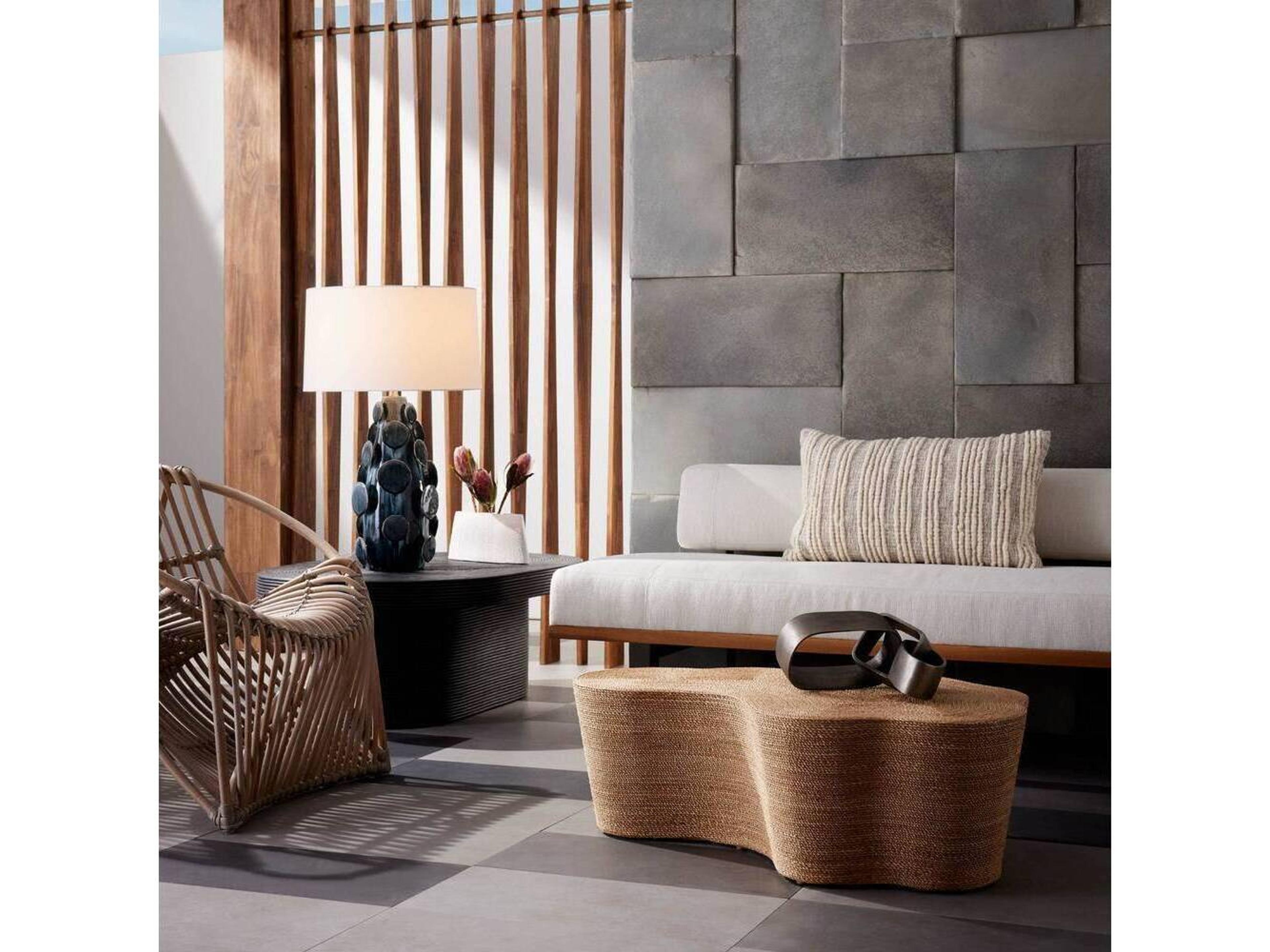 Arteriors Home Laguna Ocean Reactive Blue Buffet Lamp