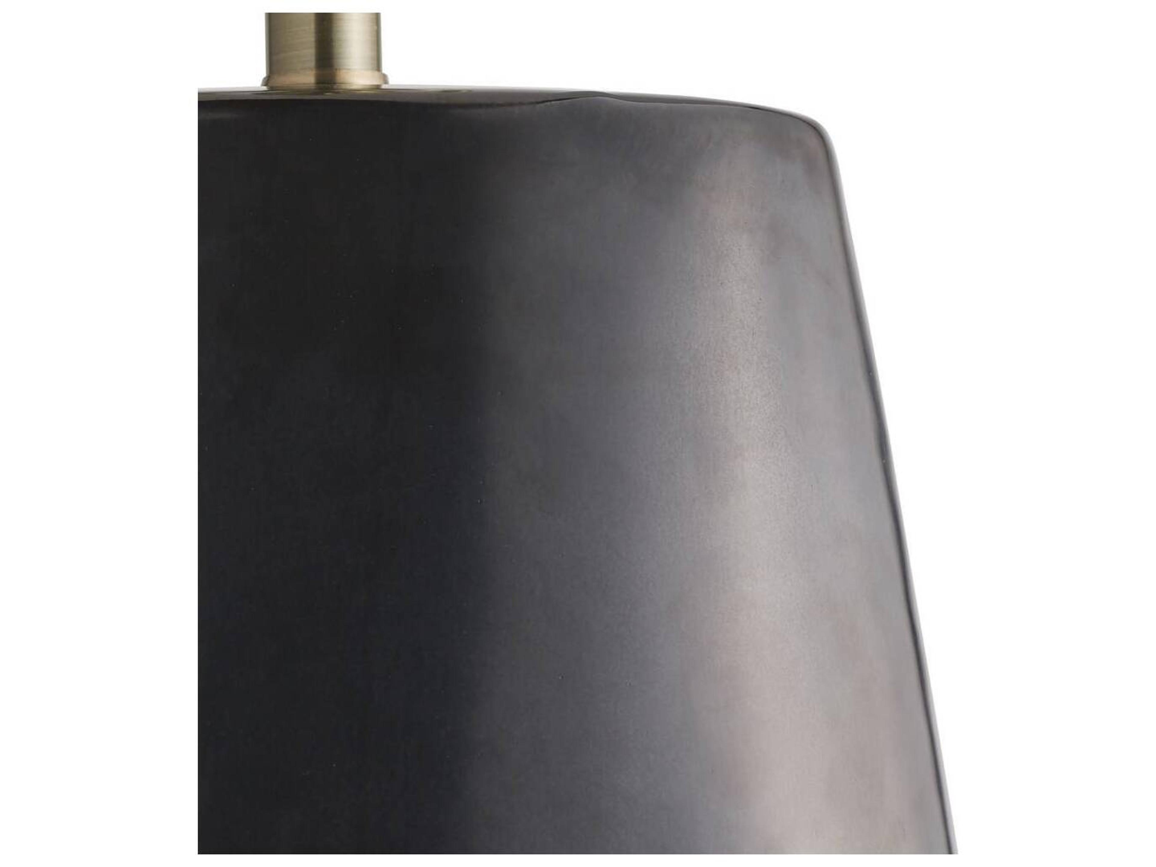 Arteriors Home Deagan Gunmetal Teal Reactive Blue Buffet Lamp