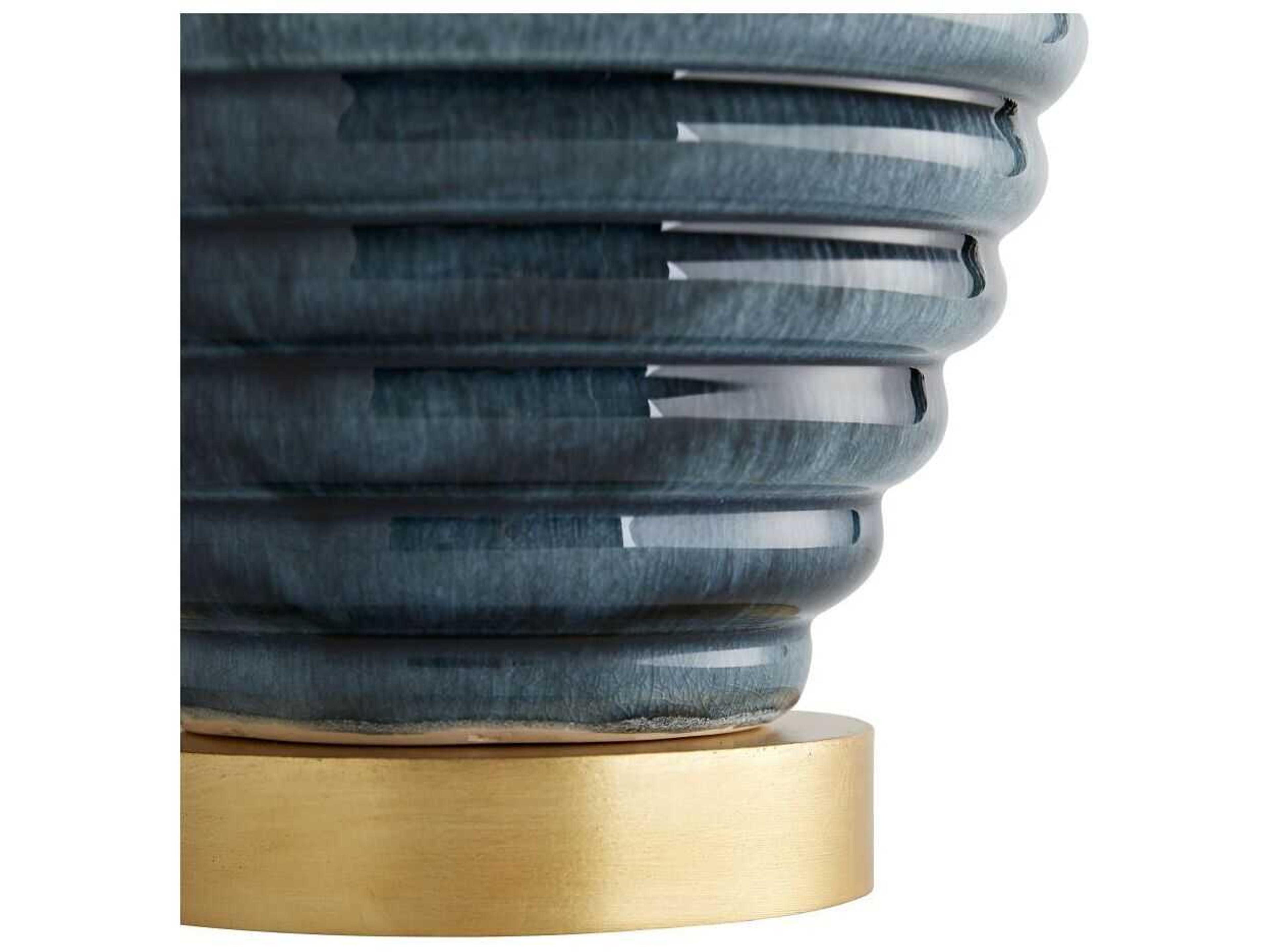 Arteriors Home Bartoli Amalfi Gold Leaf Blue Buffet Lamp