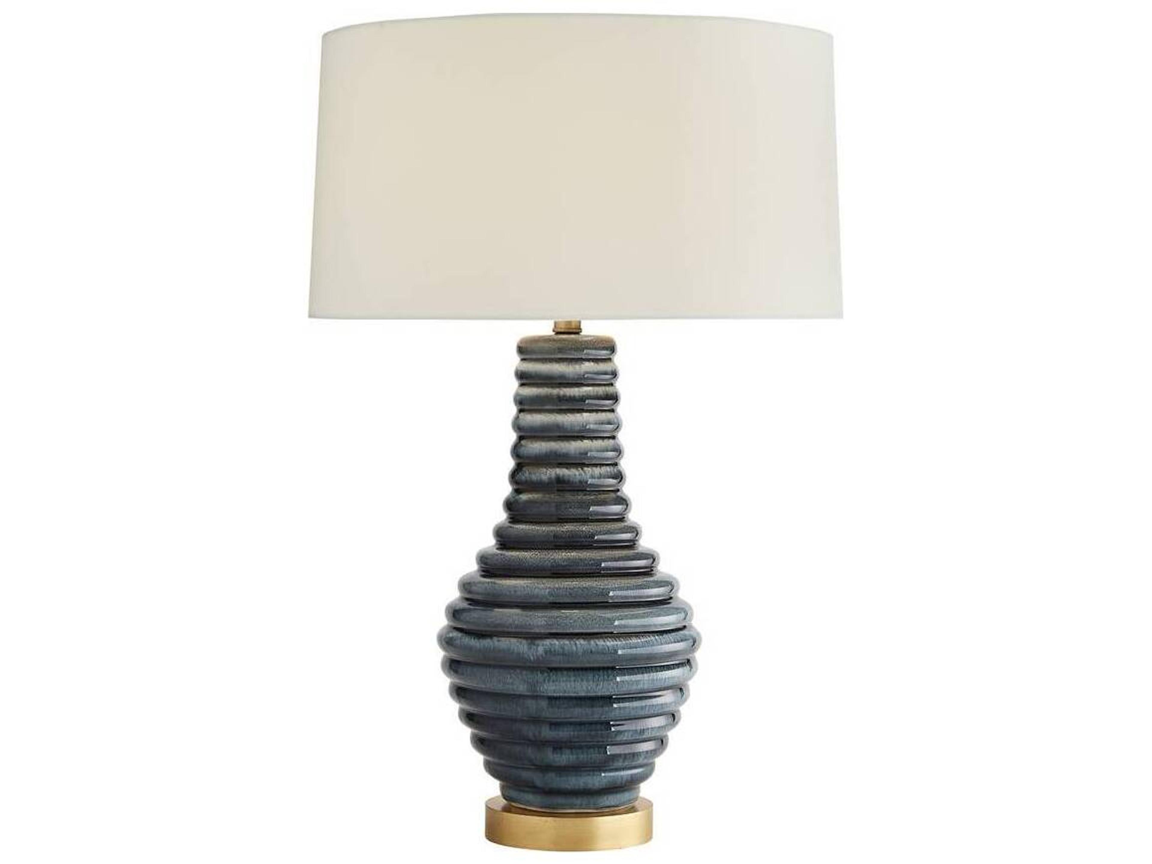 Arteriors Home Bartoli Amalfi Gold Leaf Blue Buffet Lamp