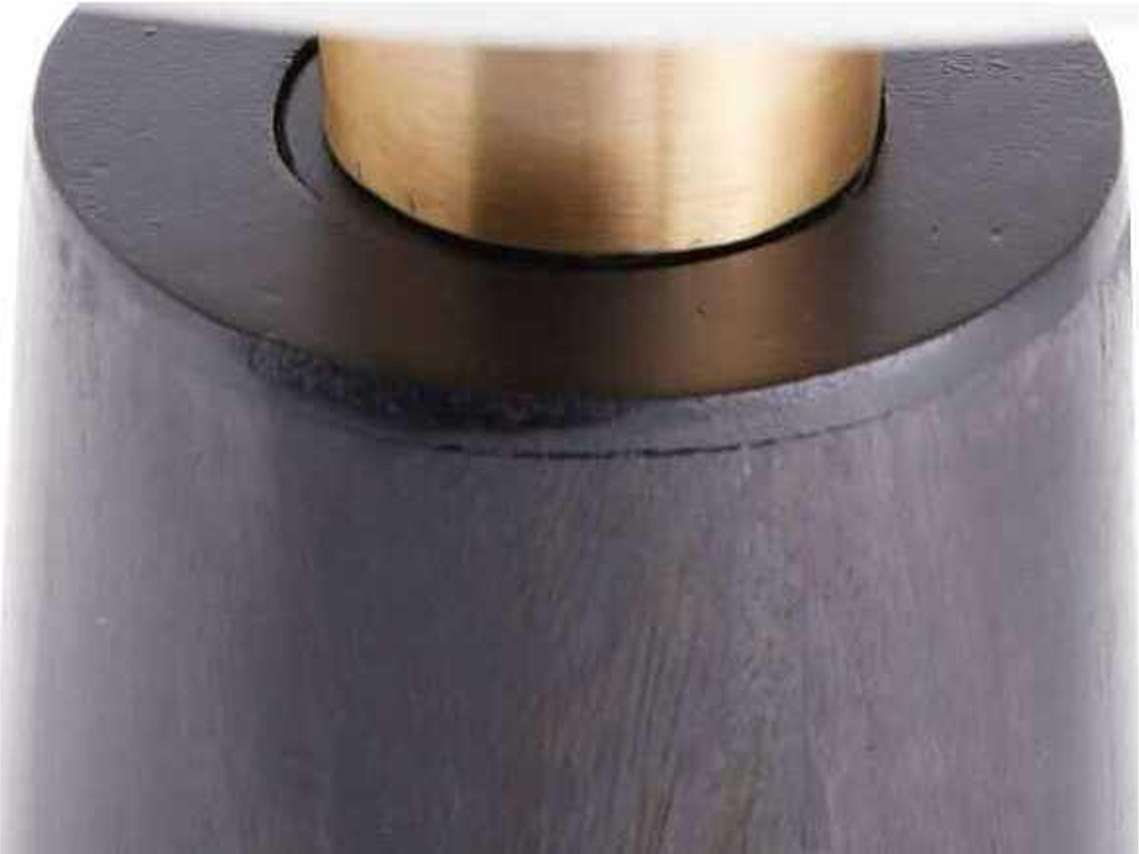 Arteriors Home Knoxville Round Marble Antique Brass End Table