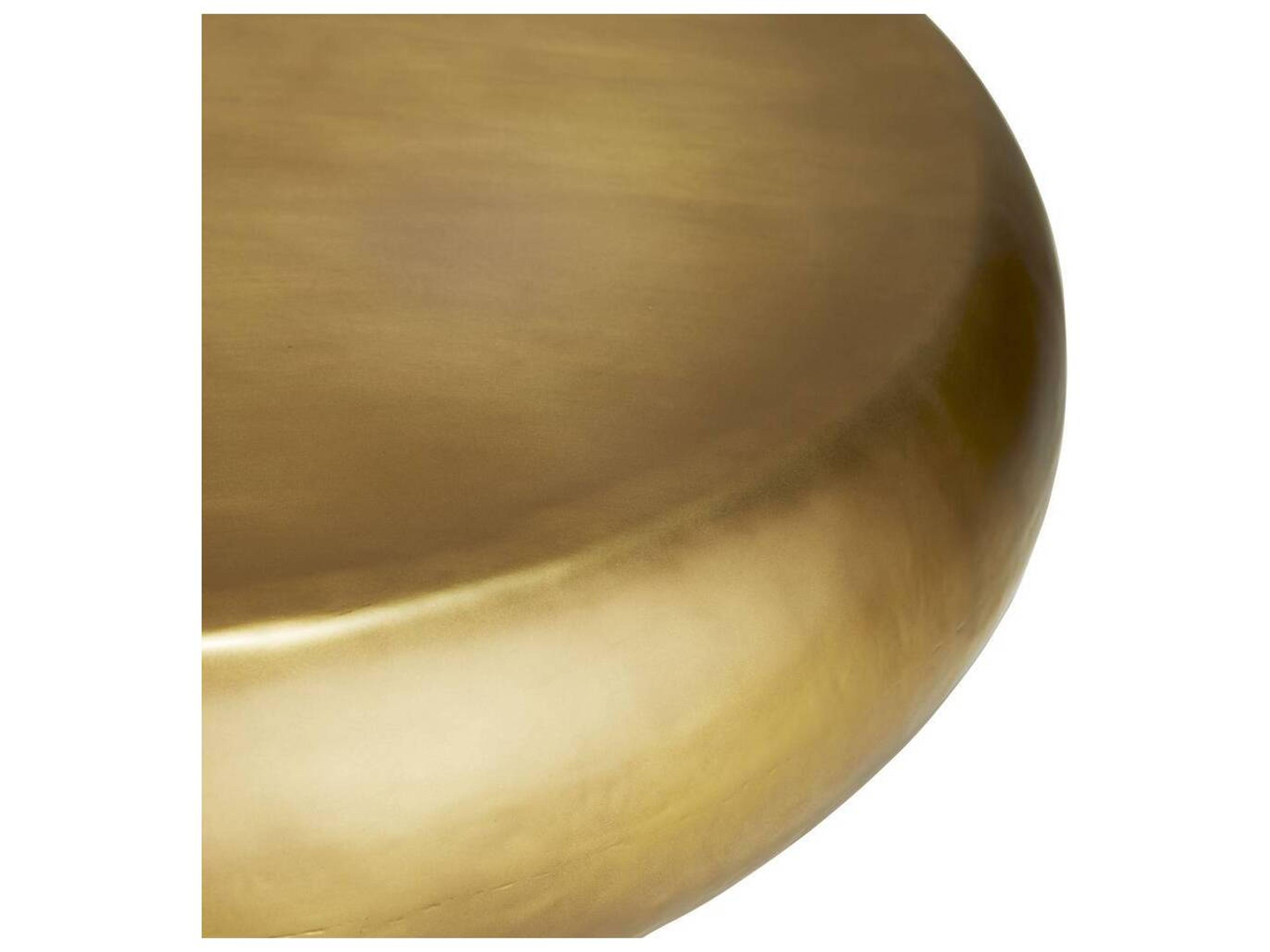 Arteriors Home Bates Round Metal Burnt Brass Coffee Table