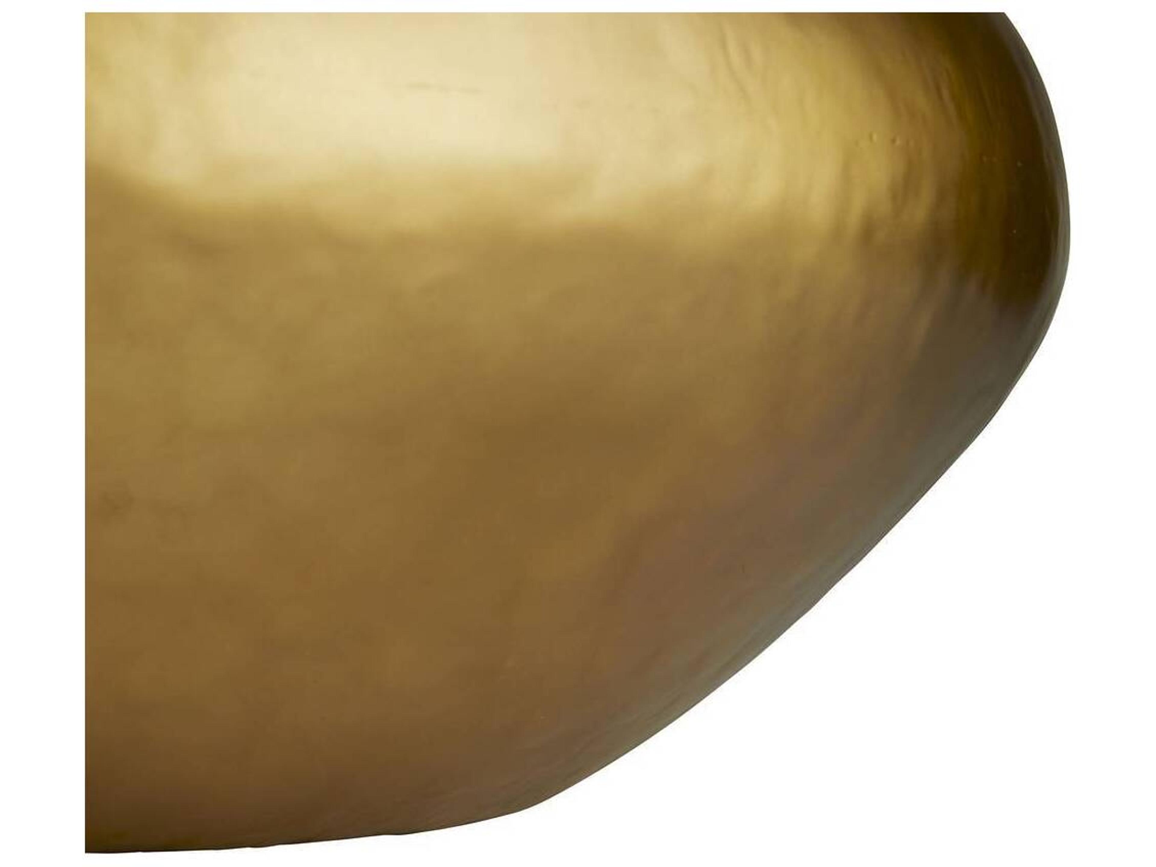 Arteriors Home Bates Round Metal Burnt Brass Coffee Table