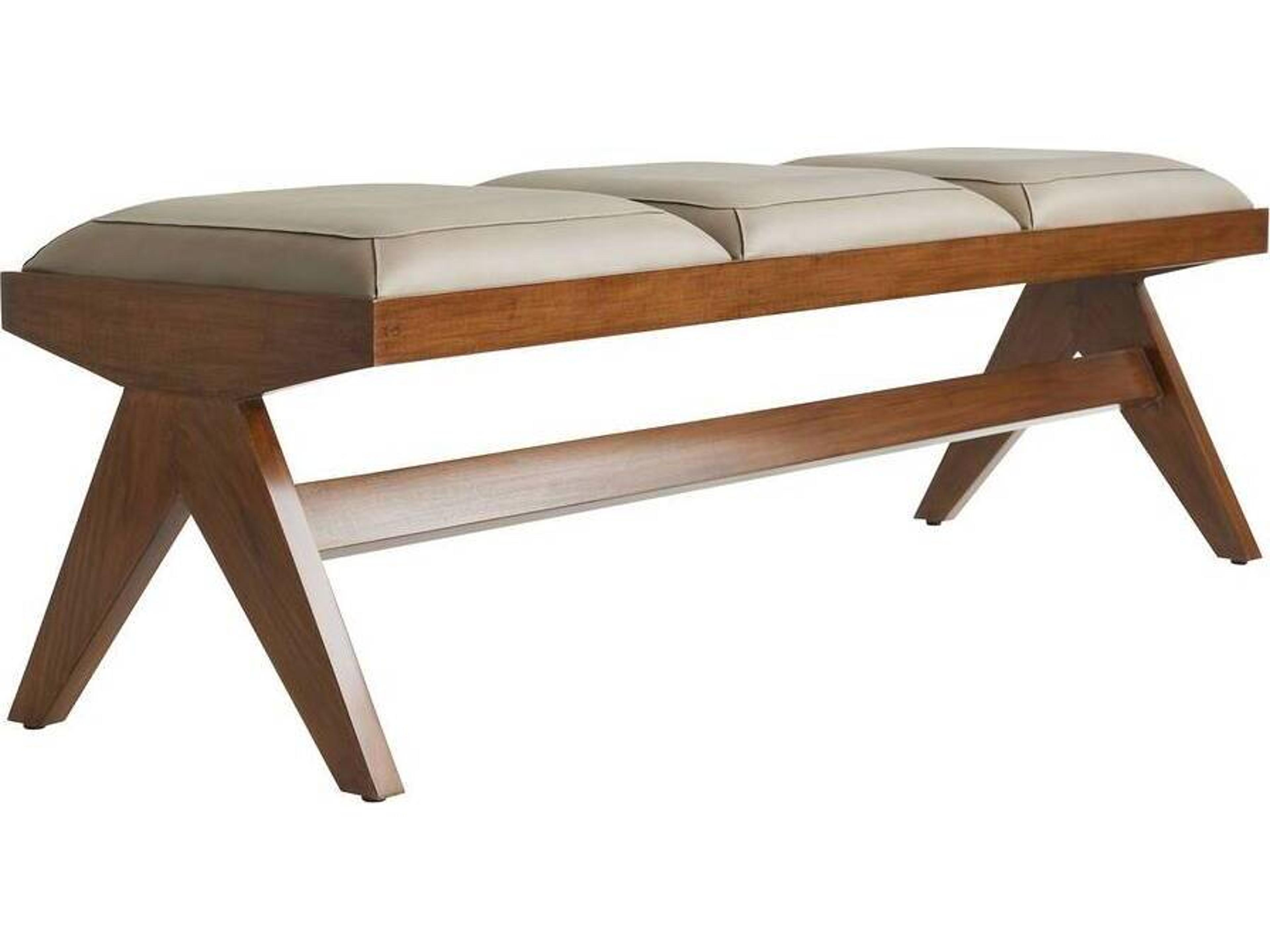 Arteriors Home Luchesse Morel Leather Beige Accent Bench