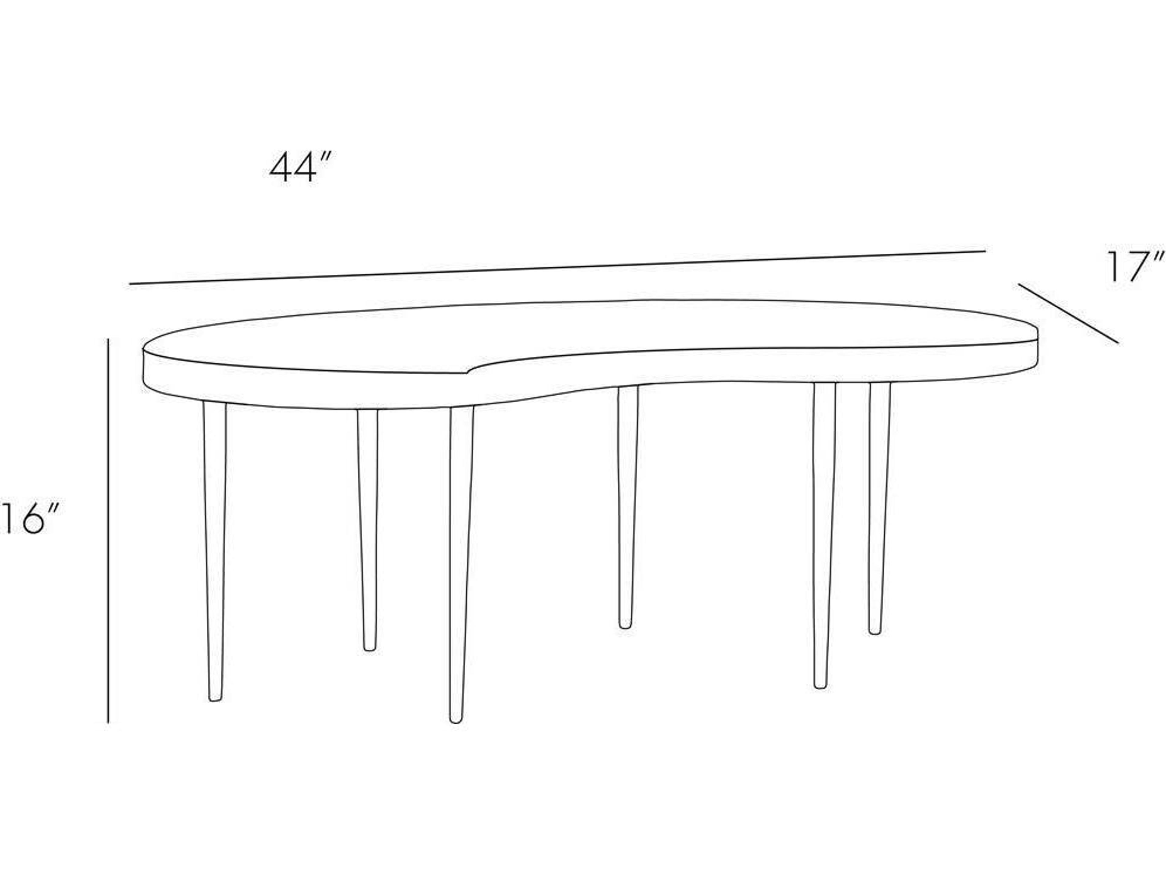 Arteriors Home Sloan Wood Natural Iron Embossed Brass Clad Top Coffee Table