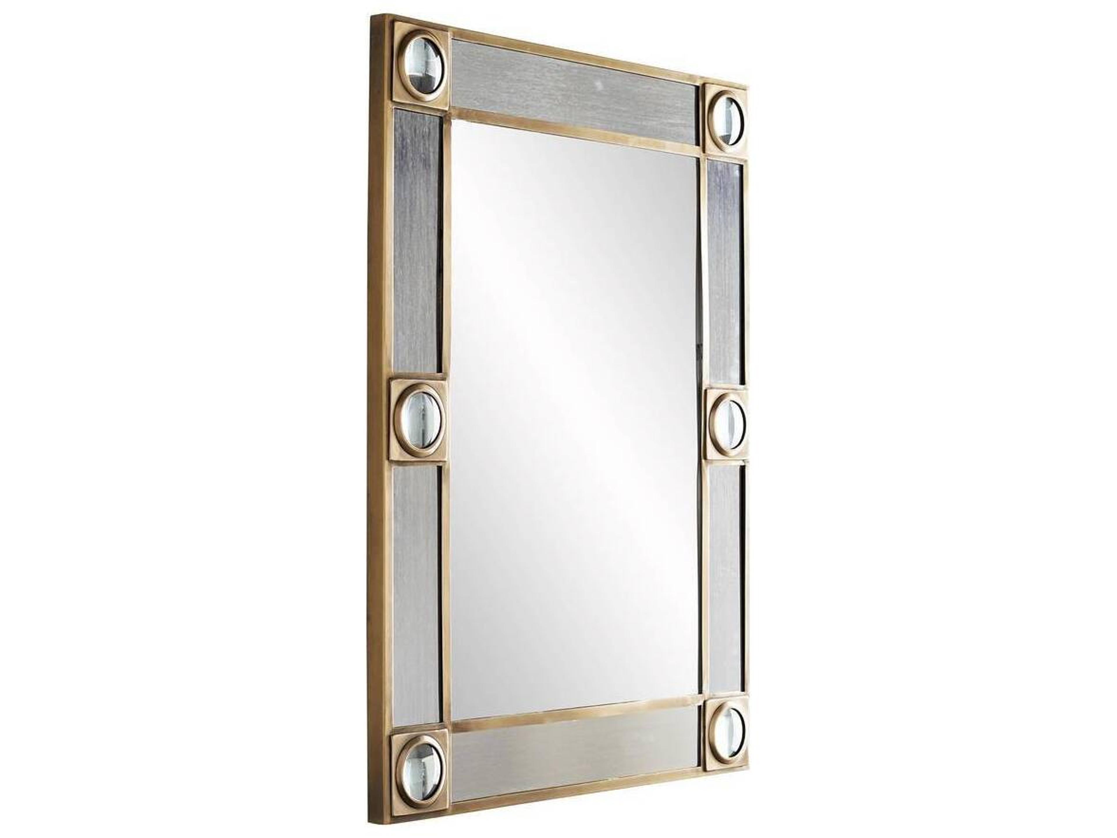 Arteriors Home Baldwin Antique Brass Rectangular Wall Mirror