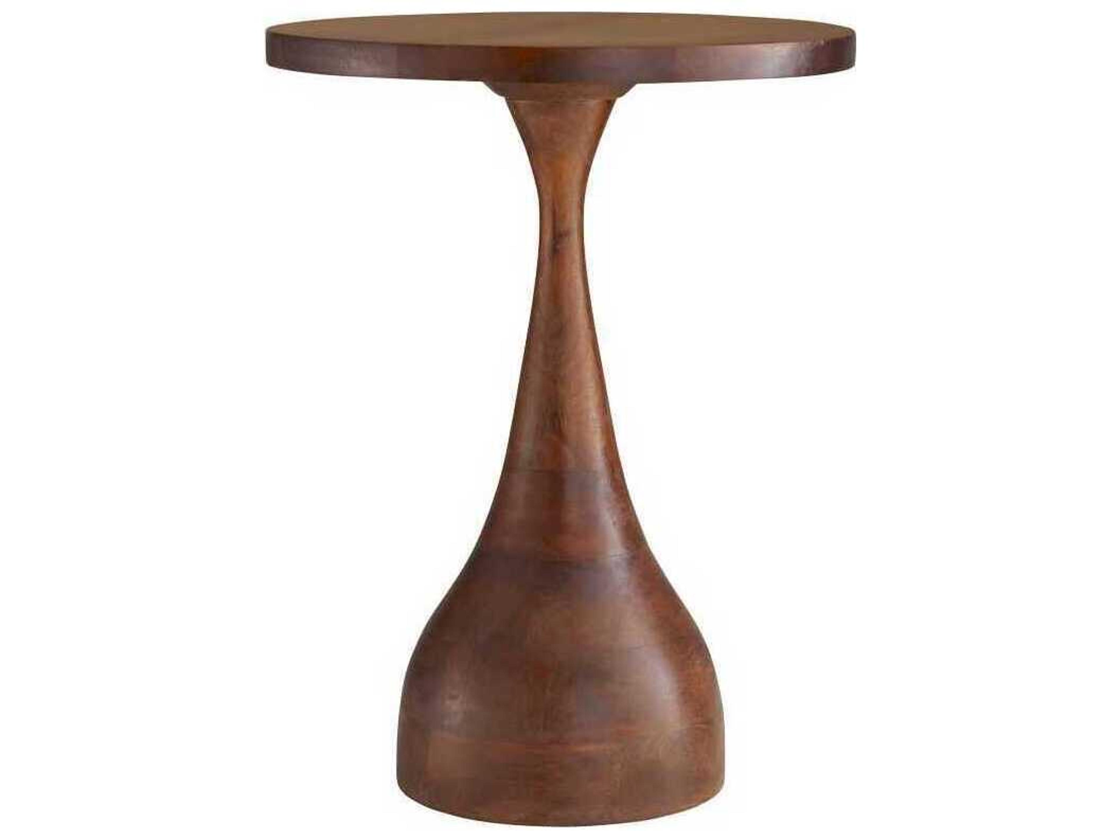 Darby Accent Table Dark Walnut Sculptural Wood