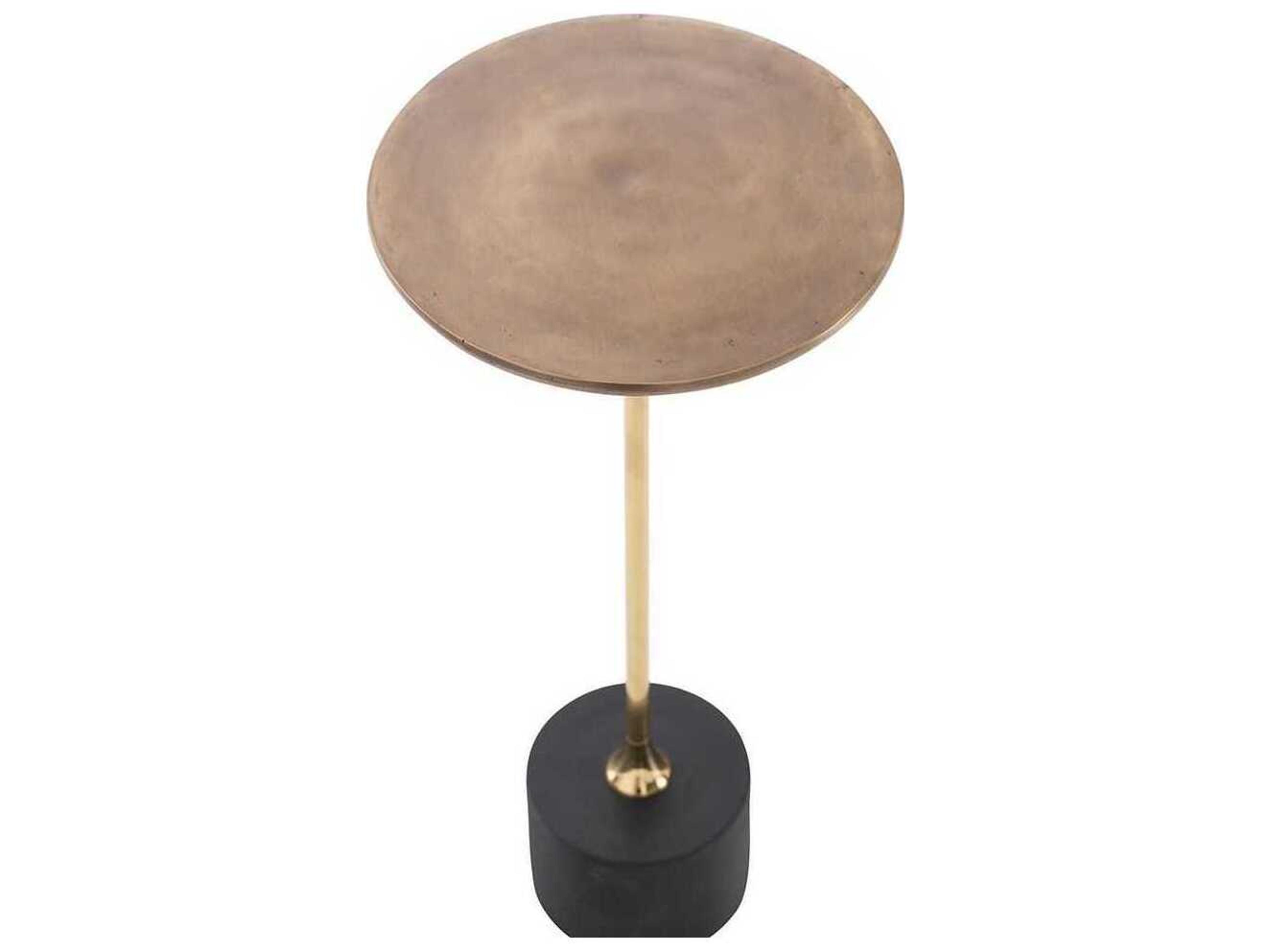 Accent Table Fitz Antique Brass Blackened Iron