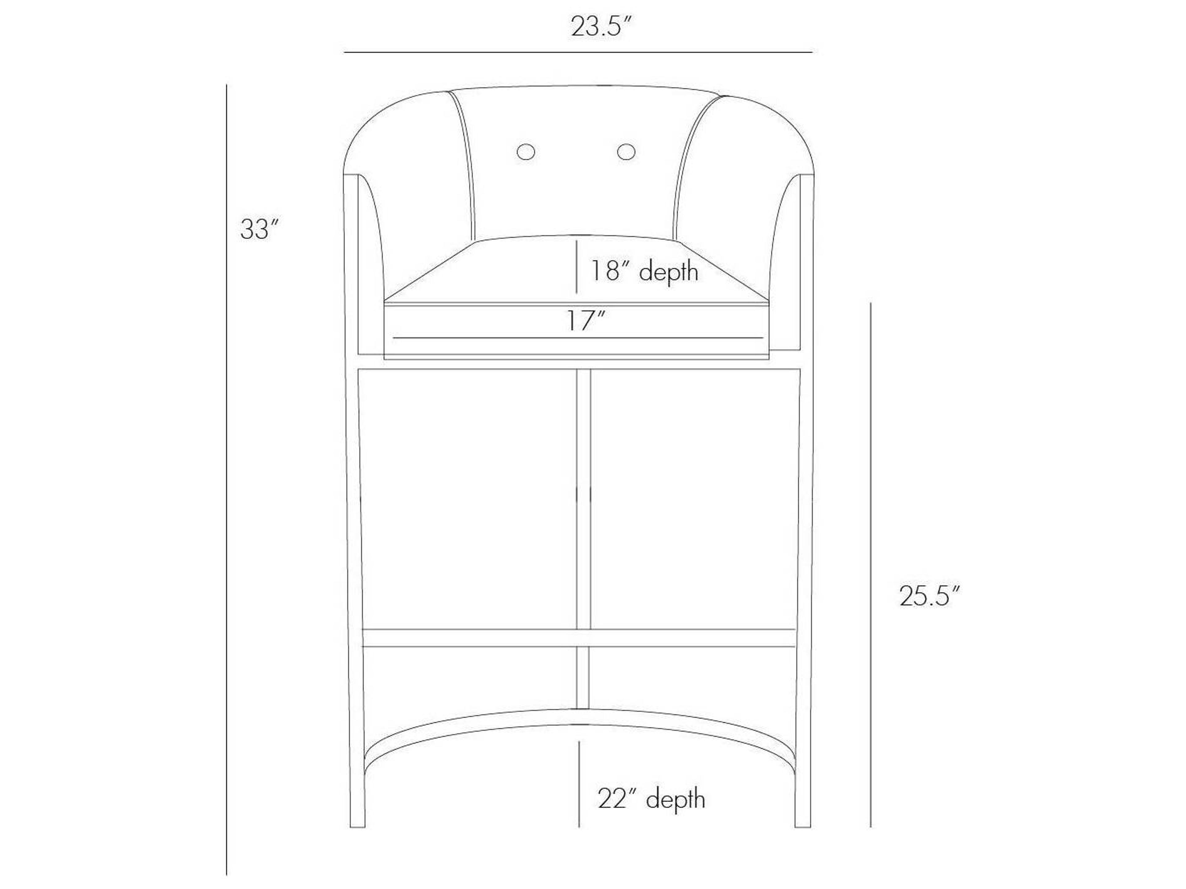 Arteriors Home Calvin Black And White Hide Polished Nickel Leather Counter Stool