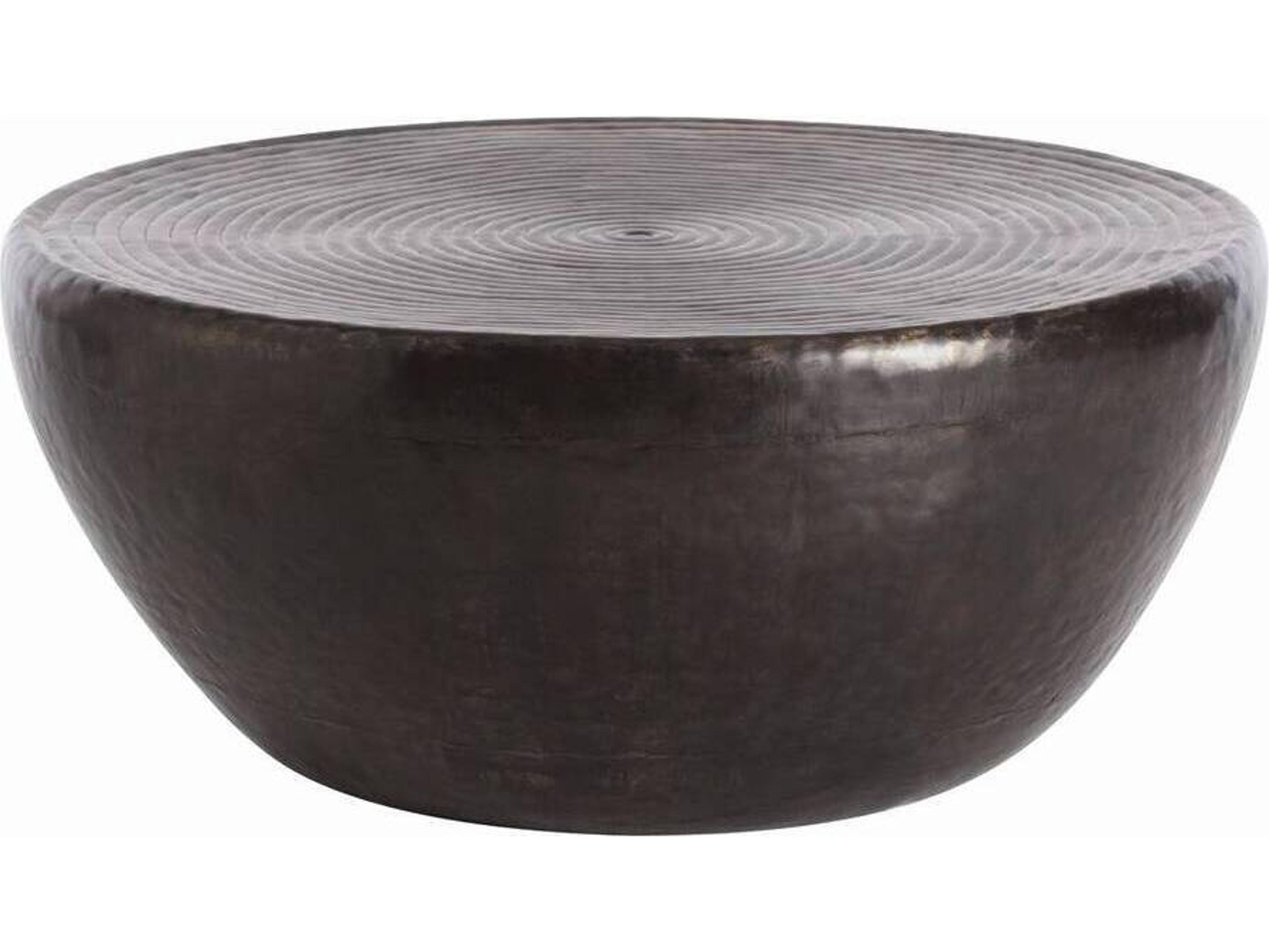 Arteriors Home Clint Round Metal Antique Bronze Coffee Table