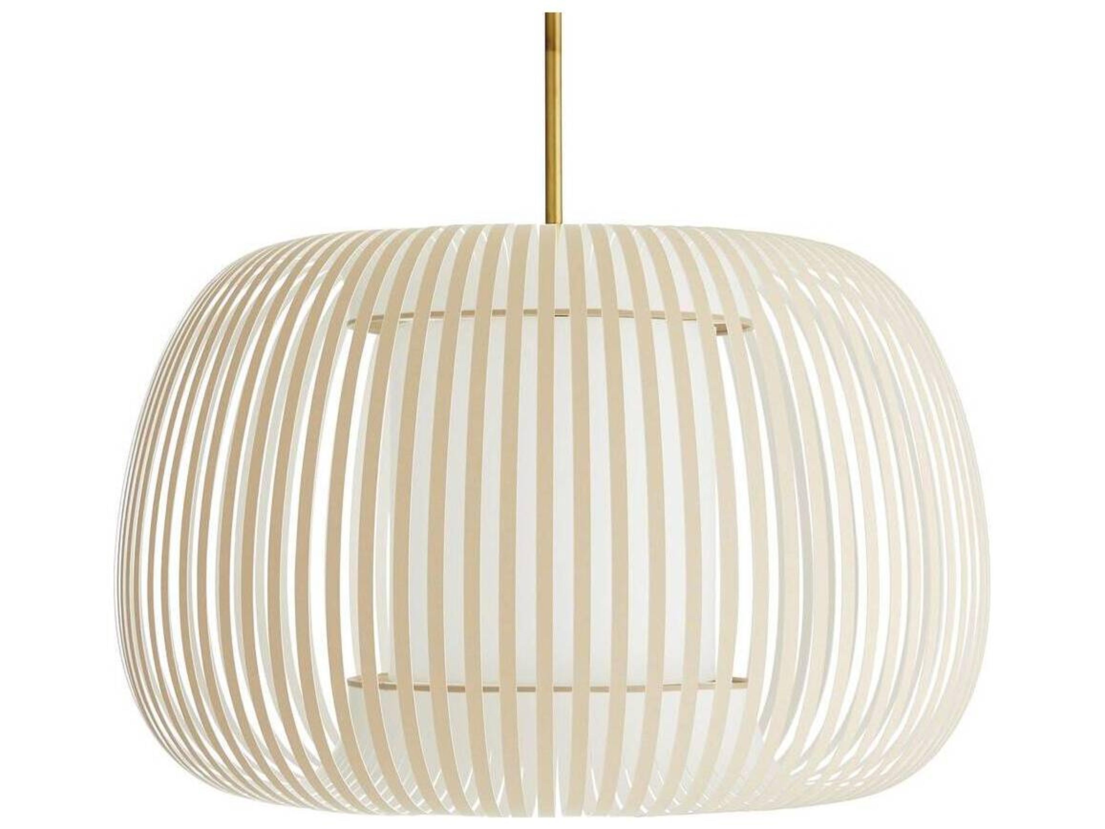 Arteriors Home Mia 1-Light Beige Off White Drum Linear Pendant