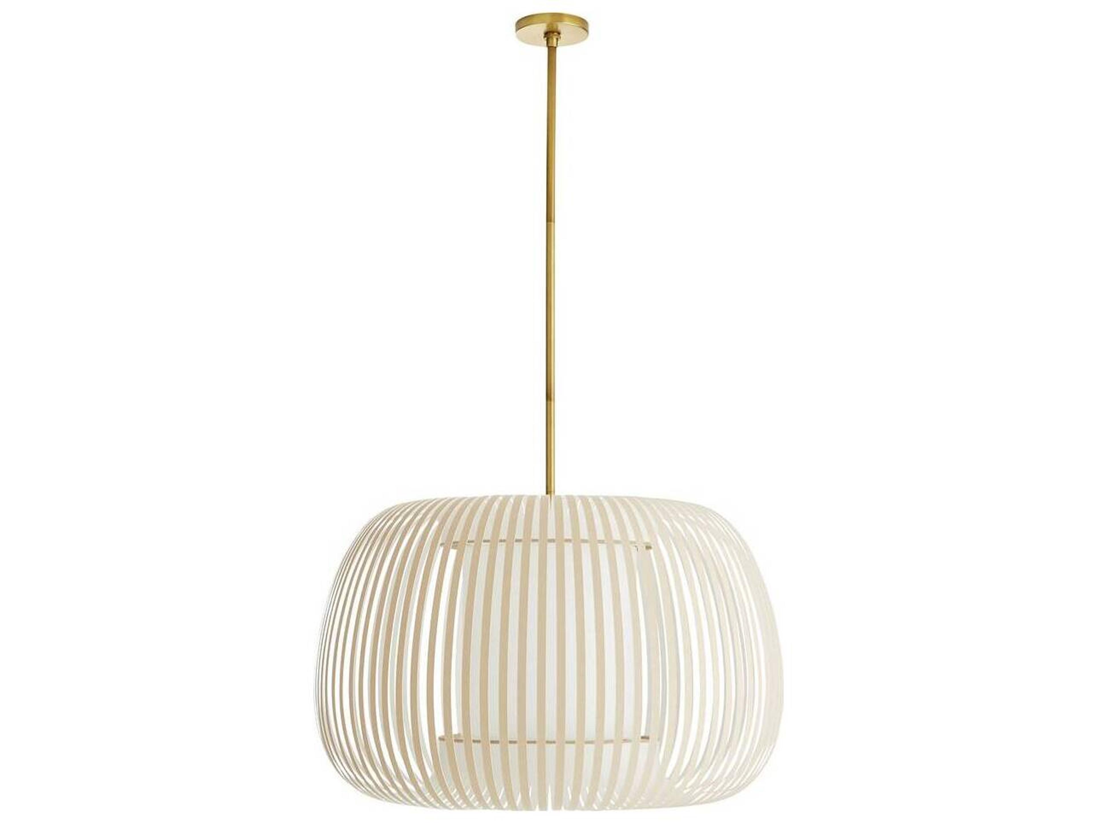 Arteriors Home Mia 1-Light Beige Off White Drum Linear Pendant