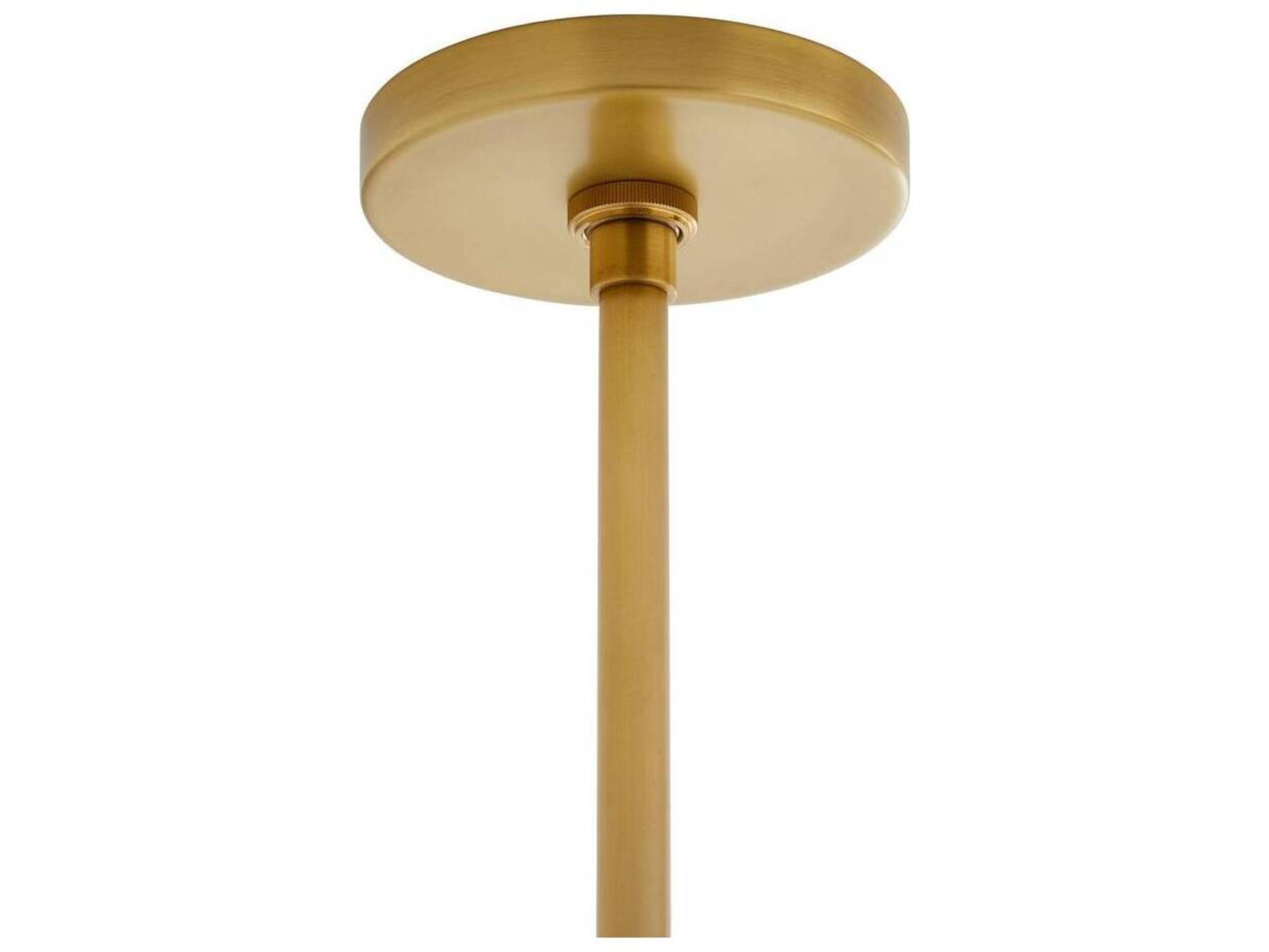 Arteriors Home Malena 1-Light Antique Brass White Pendant