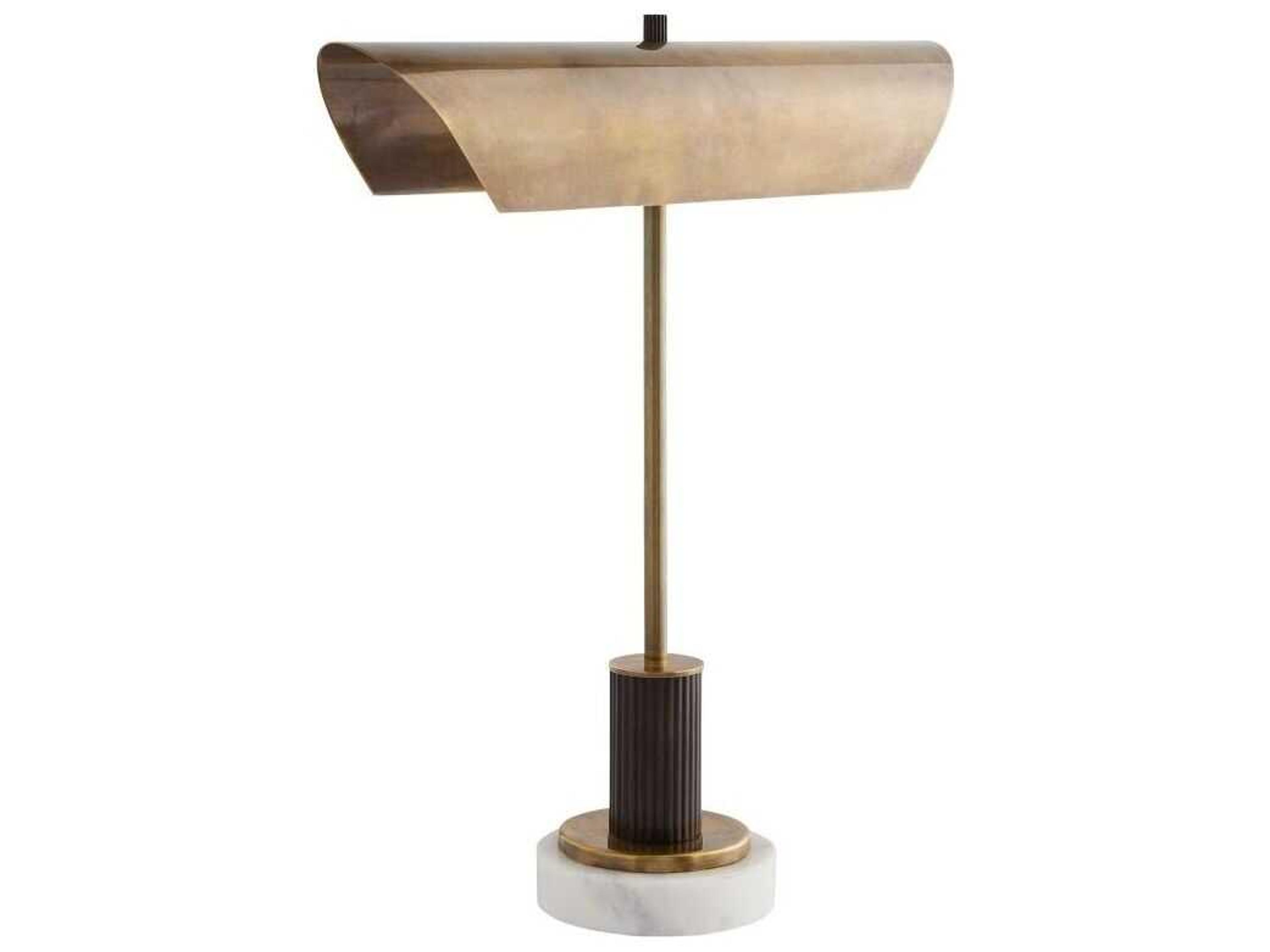 Lansing Table Lamp Vintage Brass Marble Base