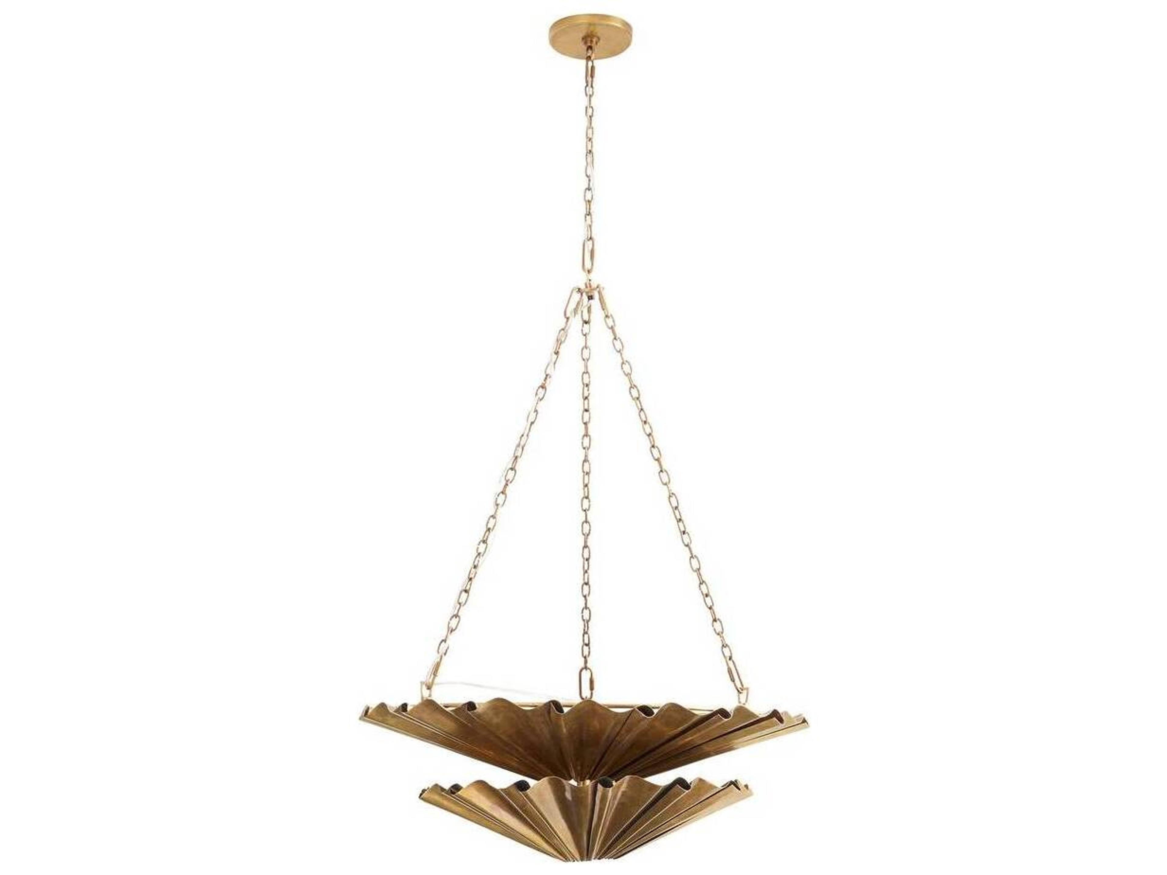 Arteriors Home Katya 9-Light Vintage Brass Pendant